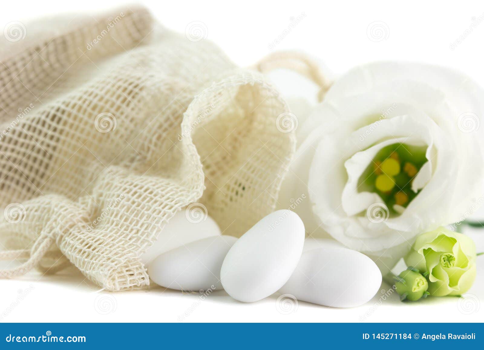 White Confetti Stuffed with Almonds Stock Photo Image of birth