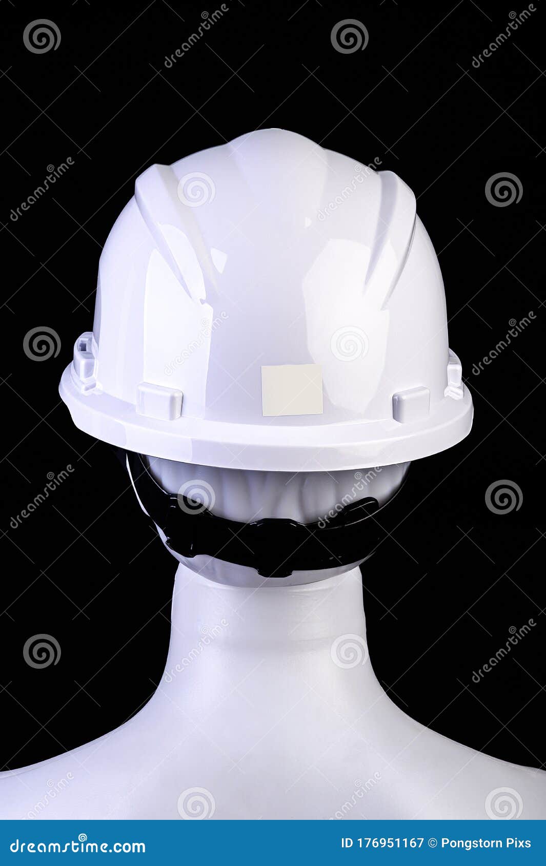 The White Construction Helmet To Protect and Safe Life in the