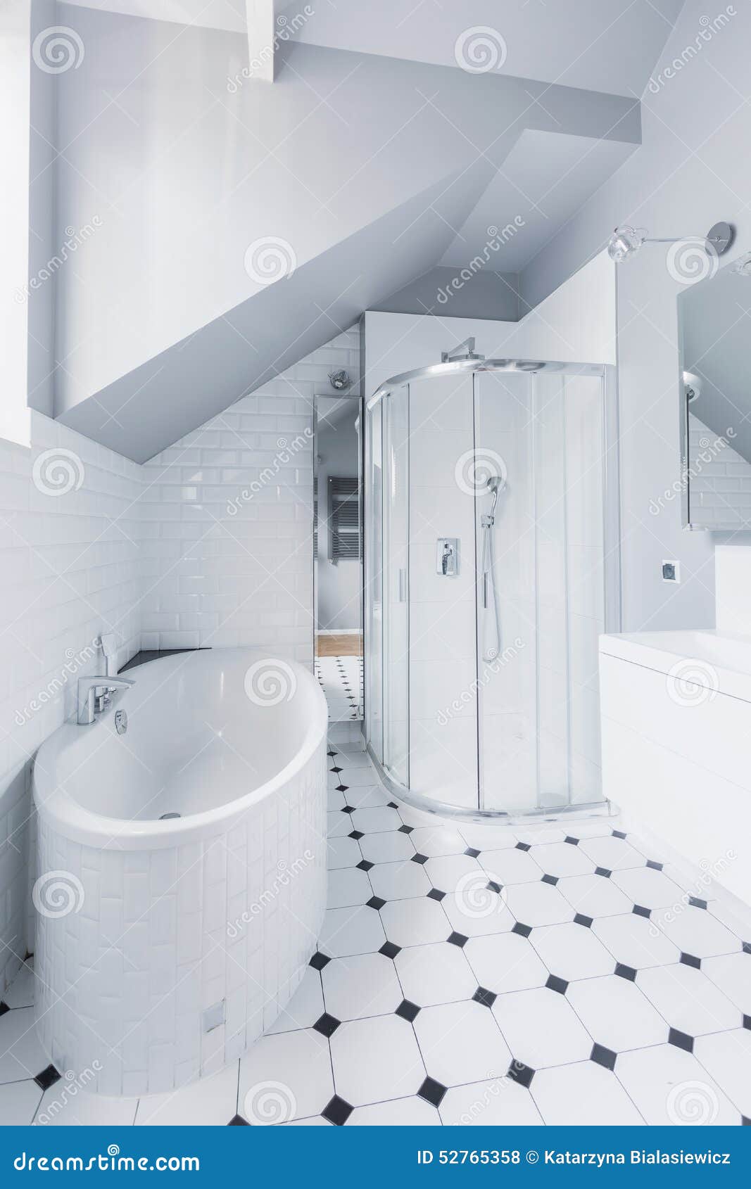 White Contemporary Bathroom Stock Photo Image of contemporary