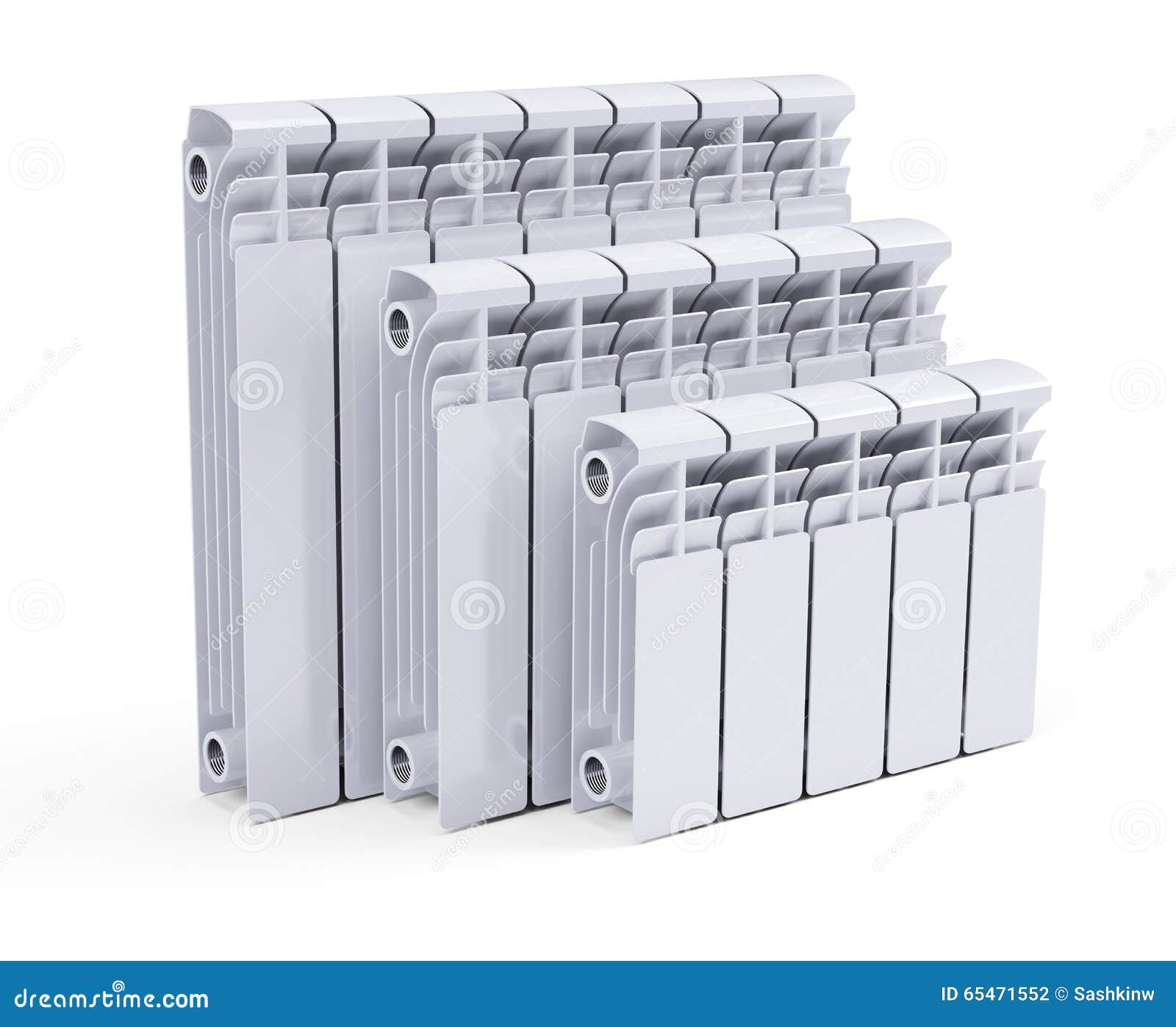 white contemporary heating radiators
