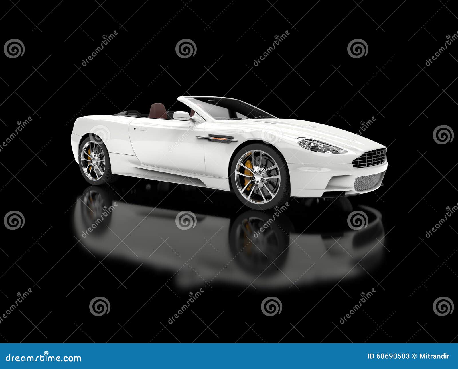 White Convertible Sports Car Stock Image Image of drive, isolated 68690503