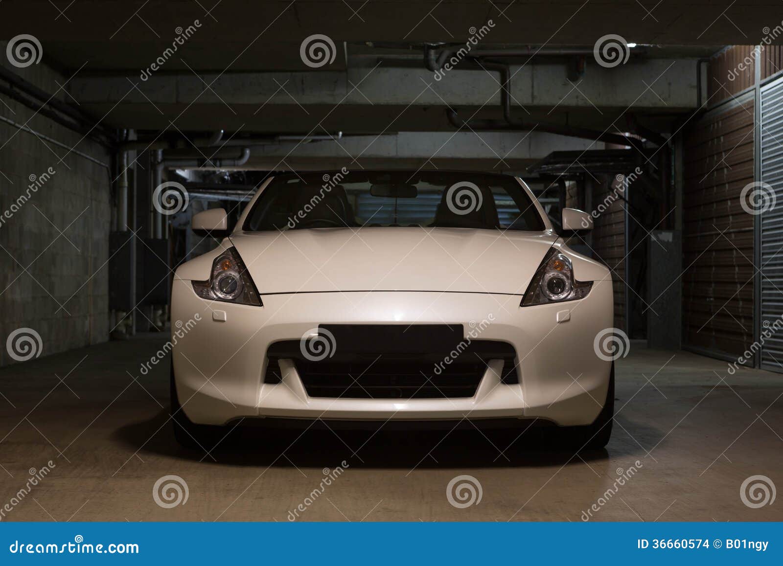 White Convertible Sports Car Stock Photo Image of body, curvy 36660574