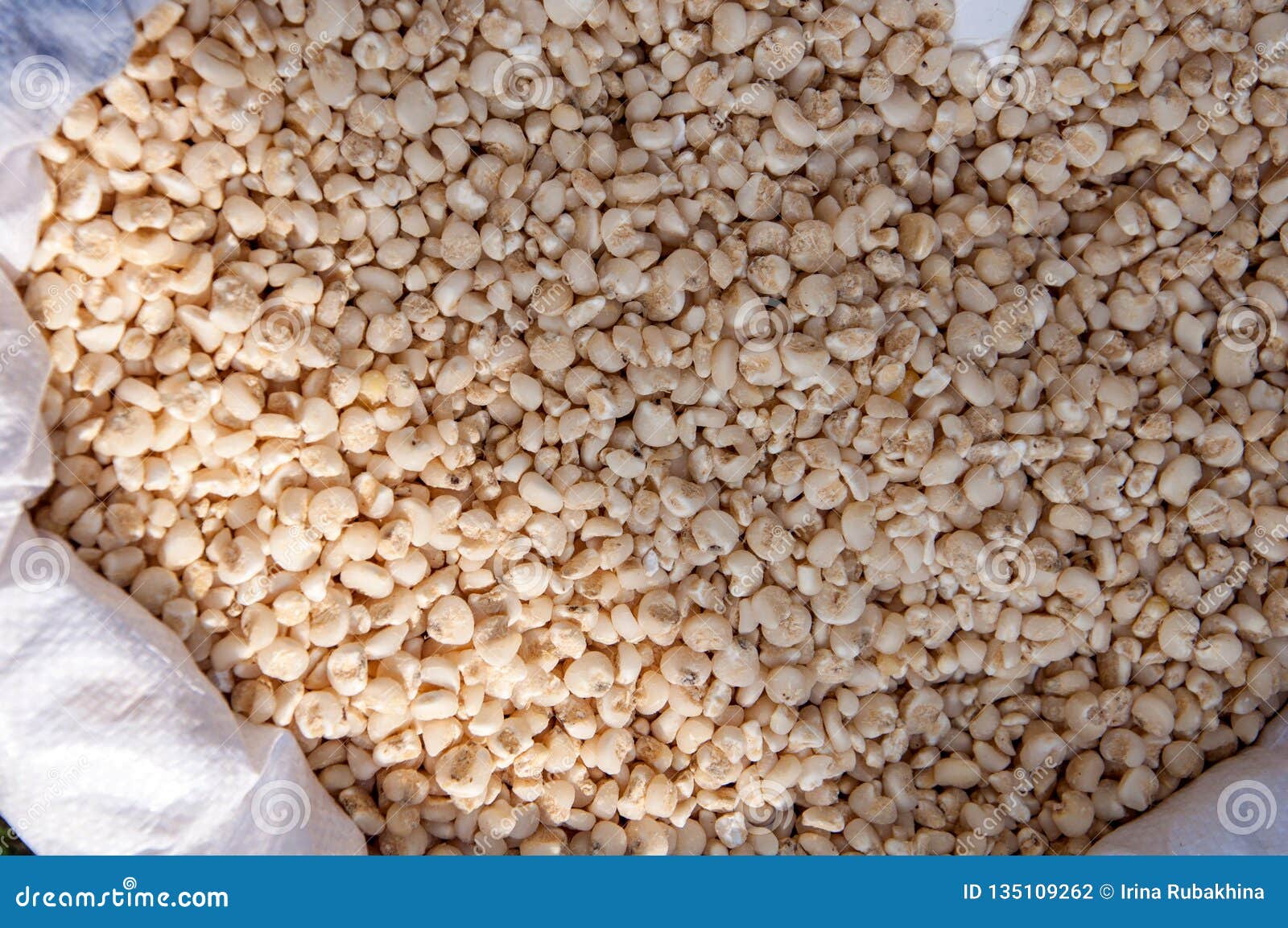 White Corn Grits in the White Bag Stock Photo Image of plate, crisp