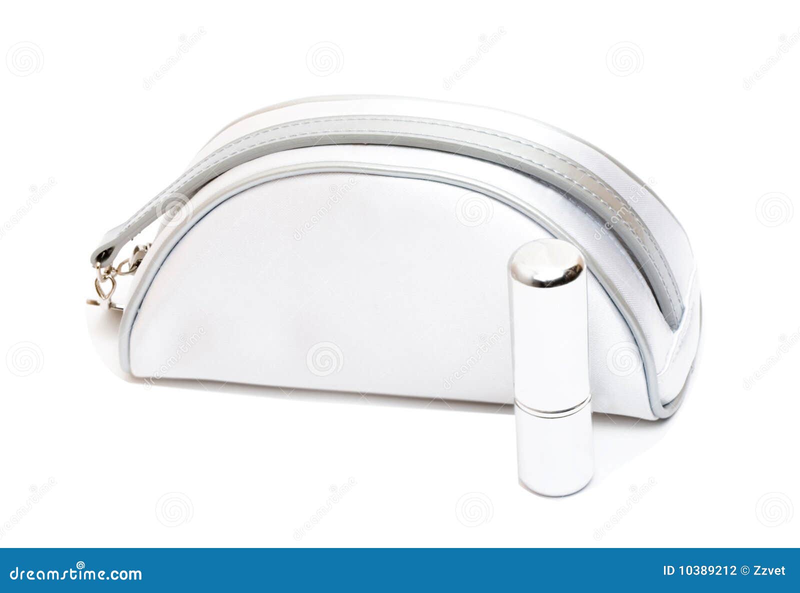 White Cosmetics Bag and Lipstick Stock Photo Image of accessories