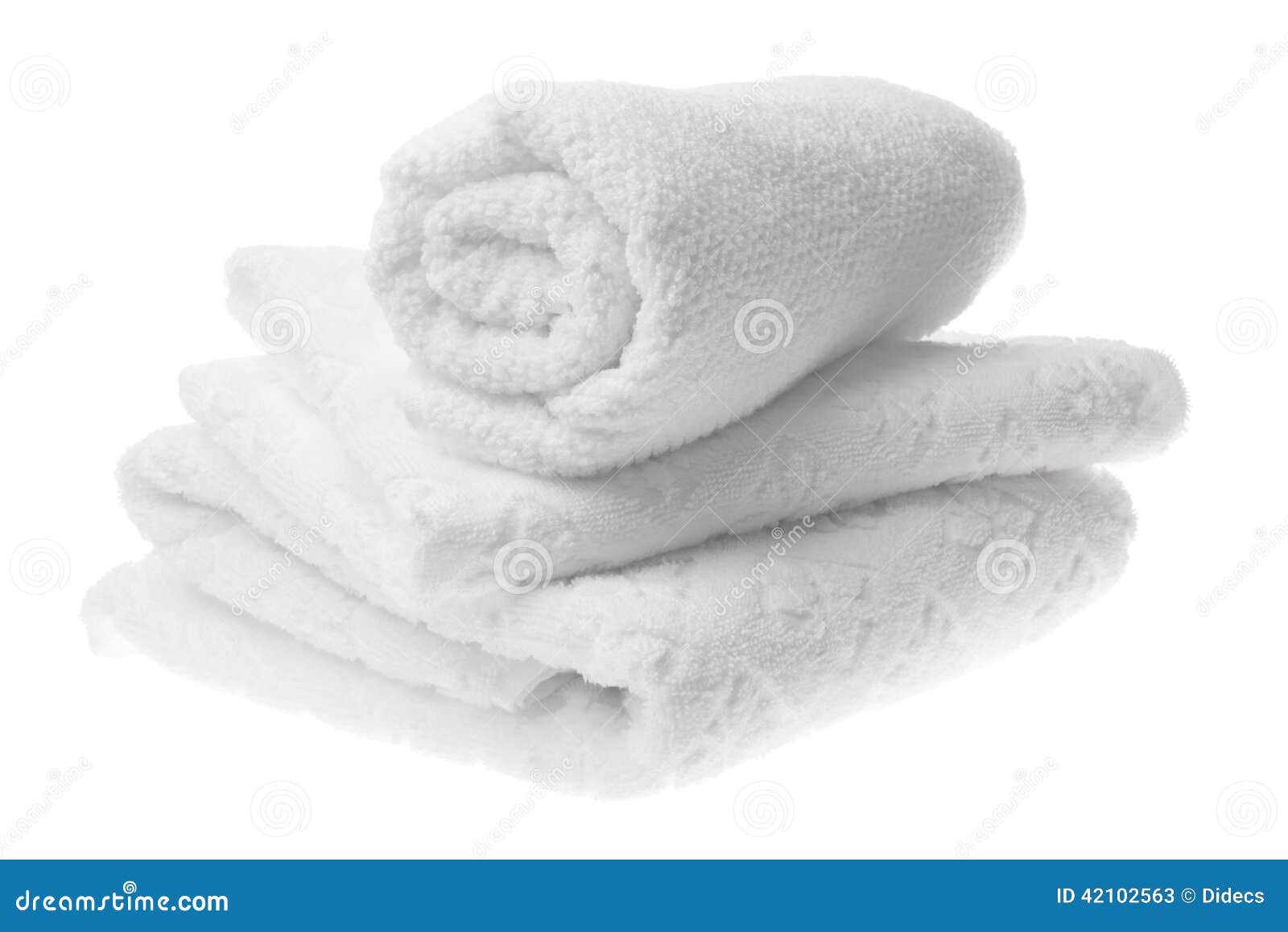 White cotton towels stack stock image. Image of bathroom 42102563