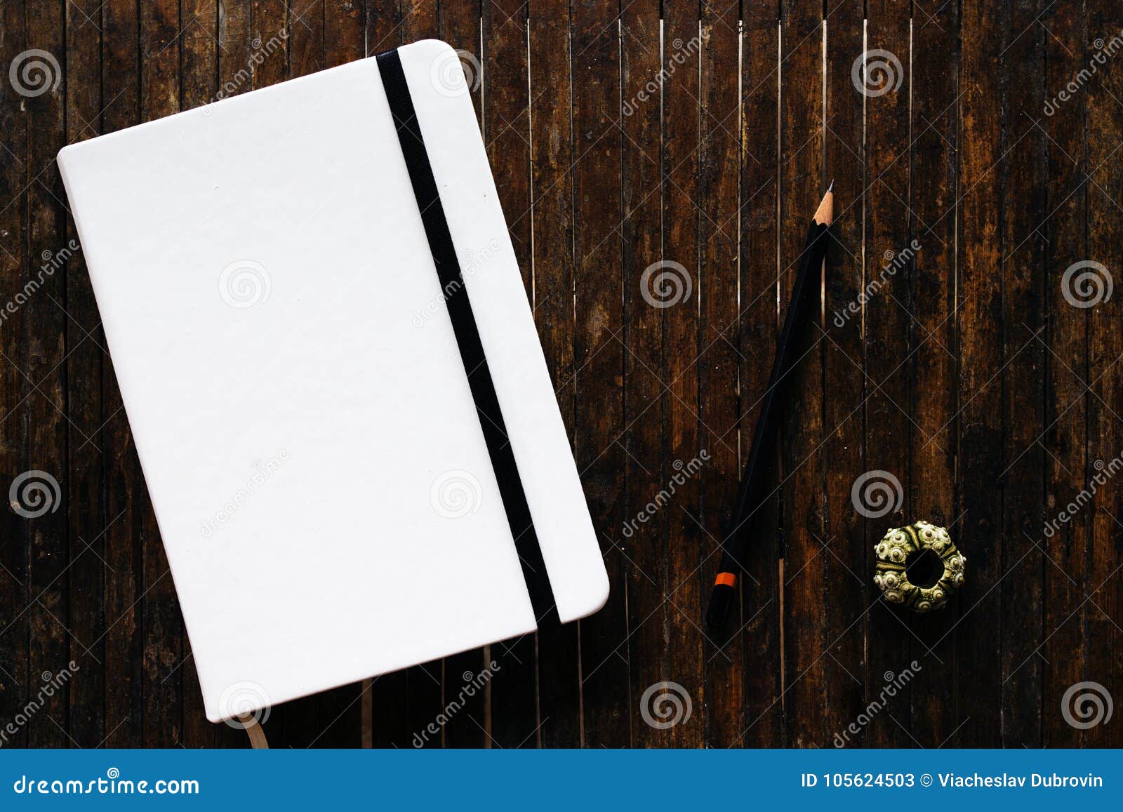 White Cover Sketchbook with Black Pencil on Rustic Wooden Table Flat Lay  Photo. Stock Image - Image of obsolete, place: 105624503