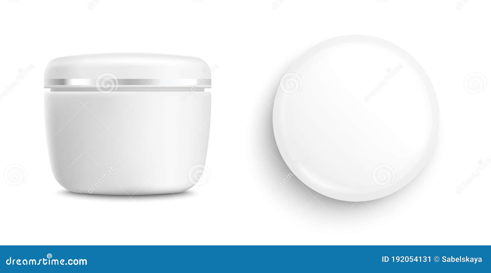 Download White Cream Jar Container Mockup From Side And Top View ...