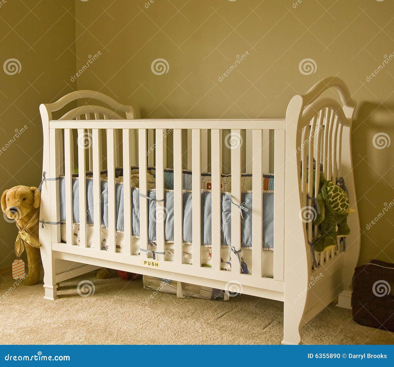 White Crib stock photo. Image of infant, cute, interior 6355890