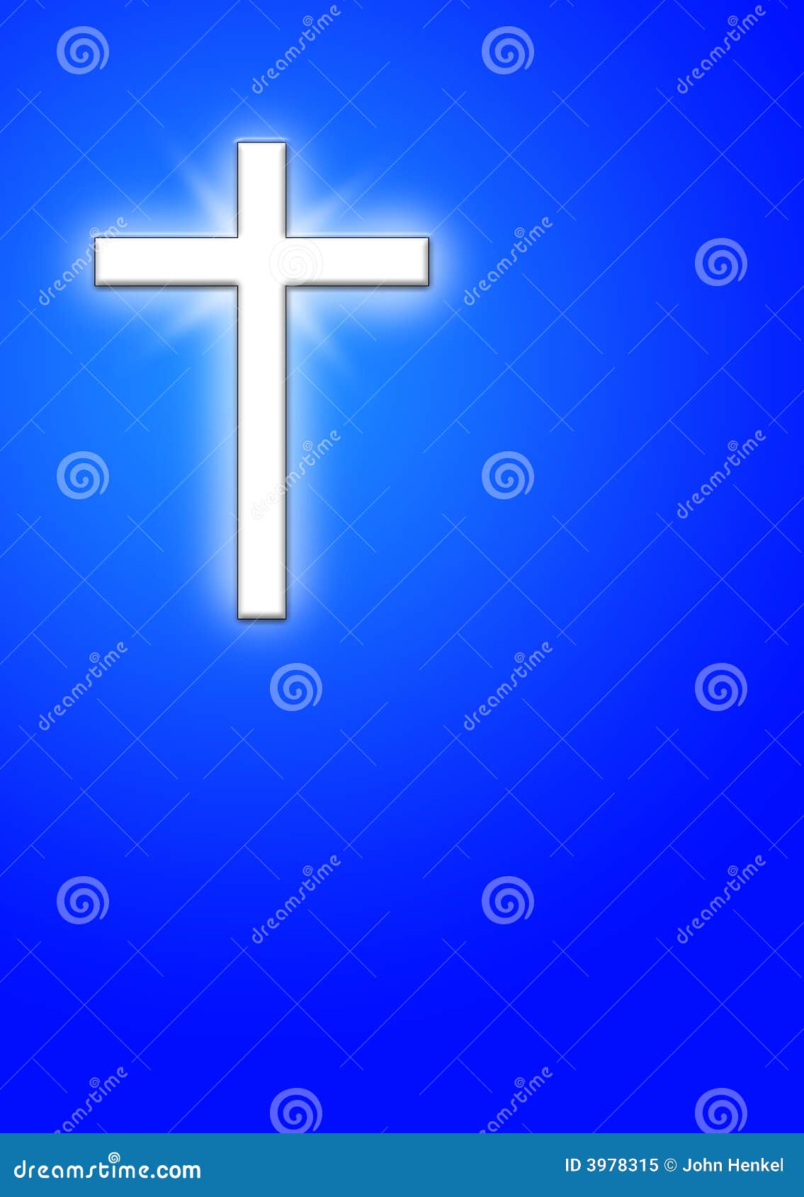 White Cross On Blue Background Stock Illustration Illustration of
