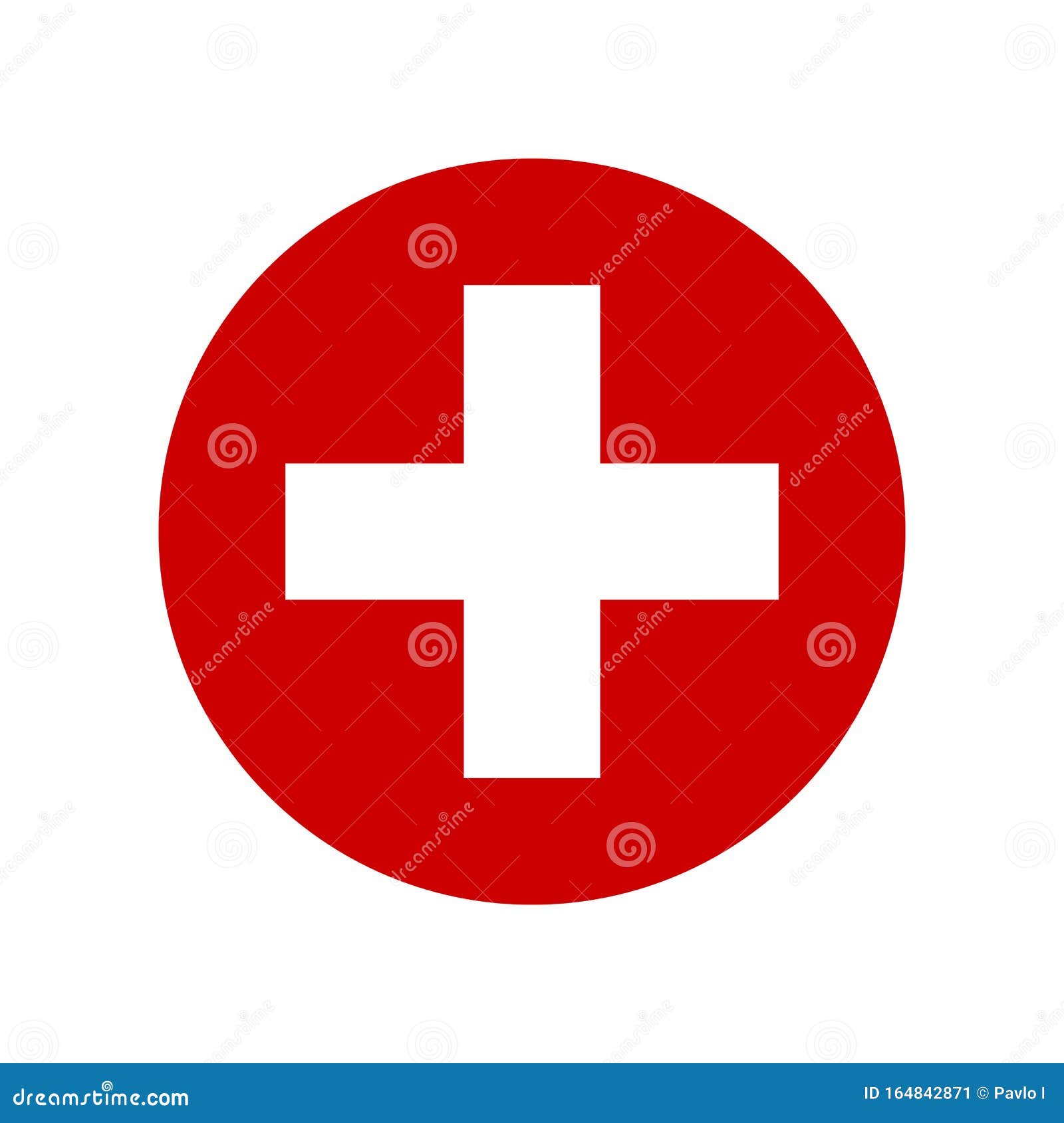 White Cross on Red Circle Background - Vector Stock Illustration -  Illustration of round, ambulance: 164842871