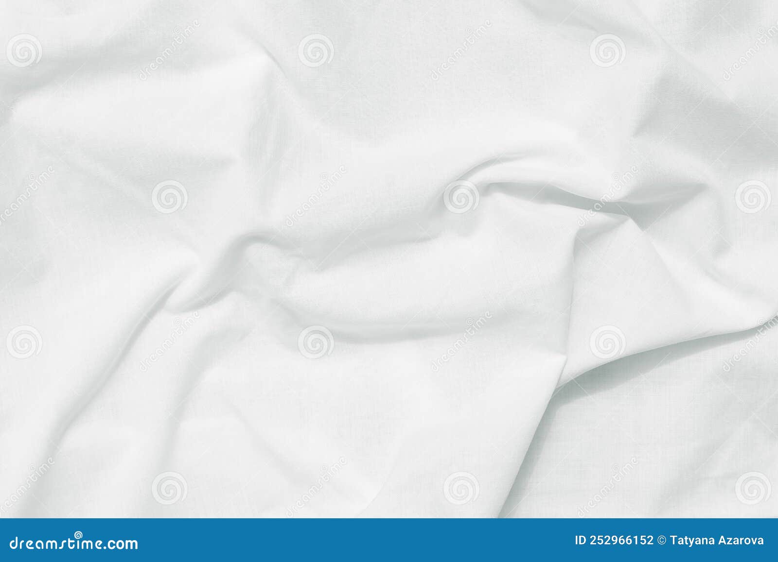 White Crumpled Bed Sheet Background, Top View. Natural Fabric Pattern,  Wrinkle Texture. Surface of Creases Cotton Textile Stock Photo - Image of  closeup, house: 252966152, image size:1600x1157