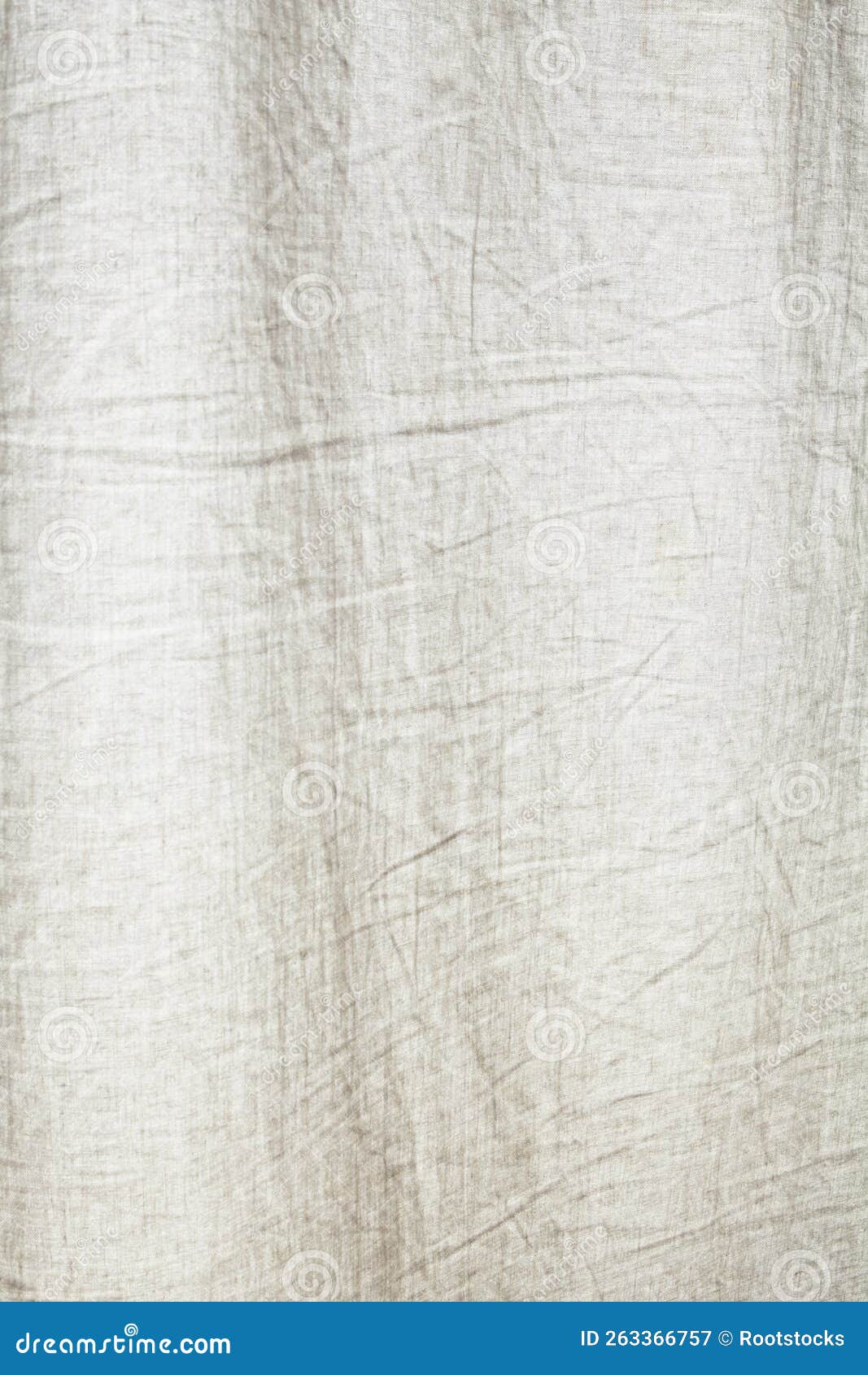 White Crumpled Linen Fabric Stock Image Image of easel, flax 263366757