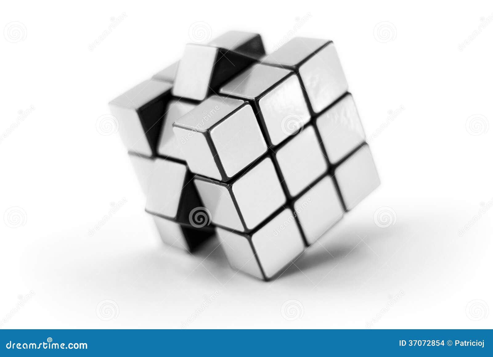 White cube puzzle editorial stock image. Image of cutout - 37072854