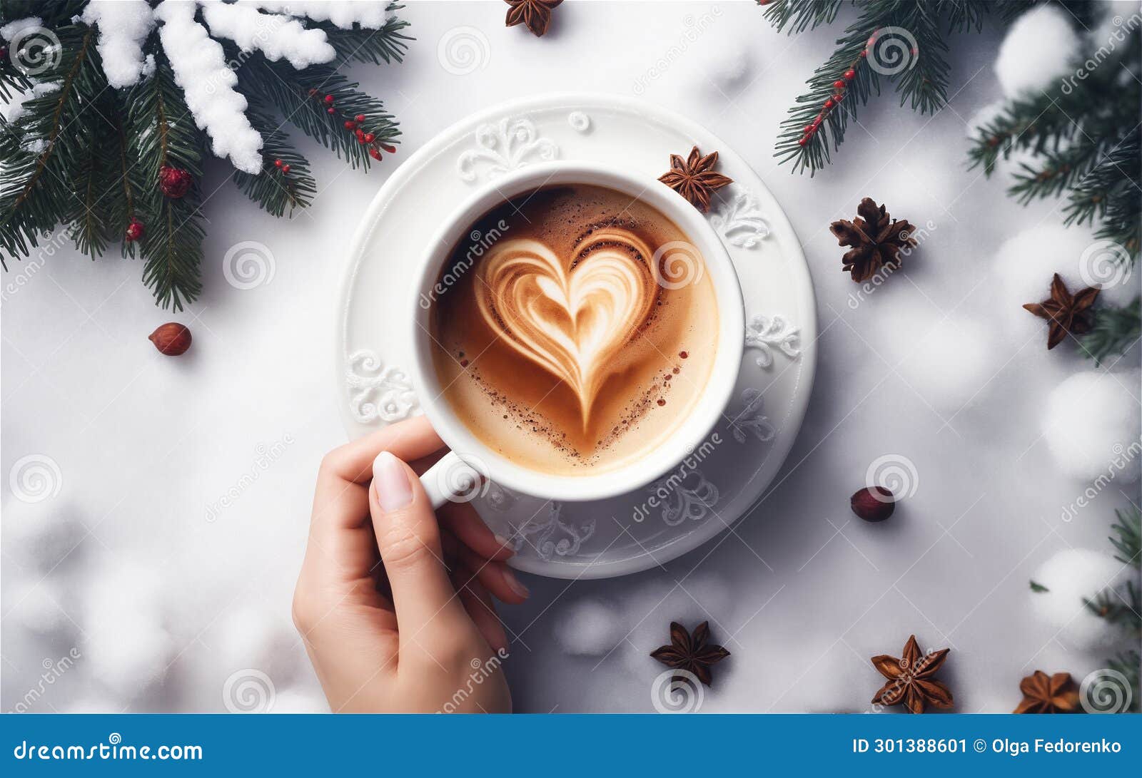Latte Art at Christmas: how to decorate coffee and cappuccino with