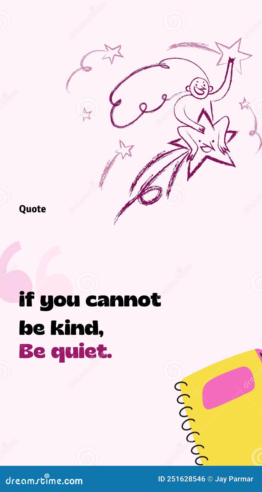 White Cute Illustration Quotes Instagram Story Stock Illustration Illustration of pink, poster