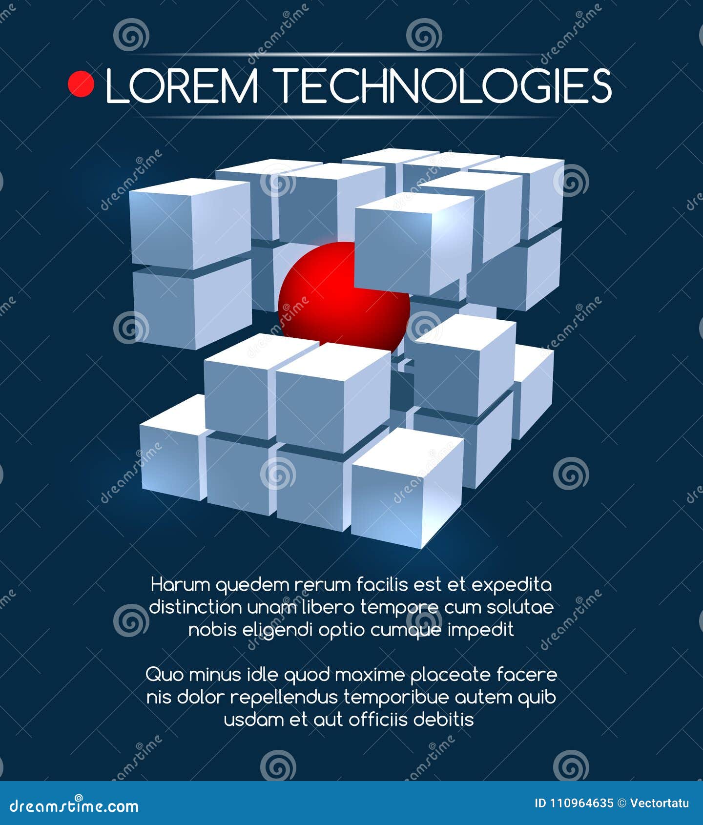 White 3D blocks poster stock vector. Illustration of abstraction