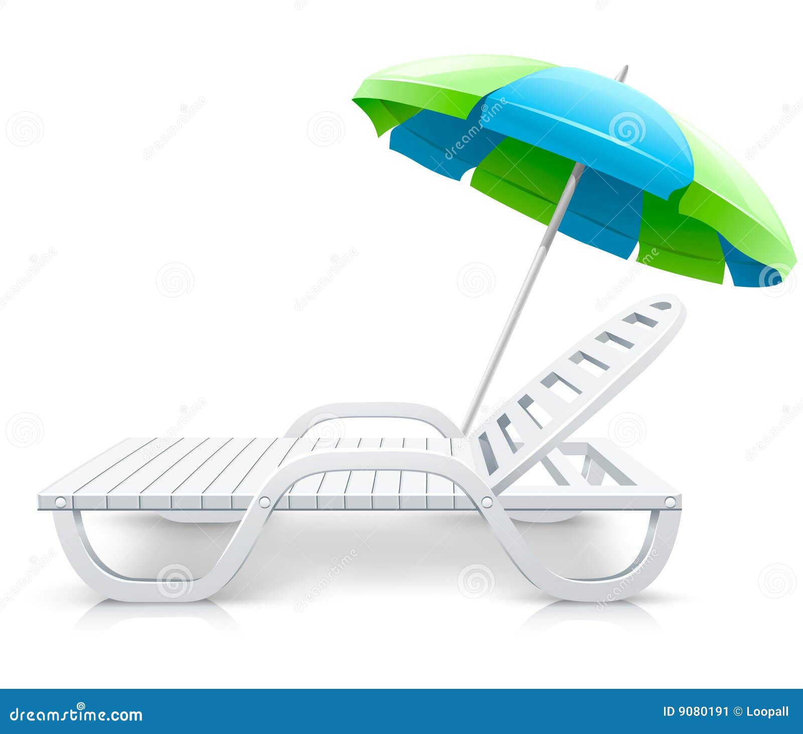 deck chair with umbrella