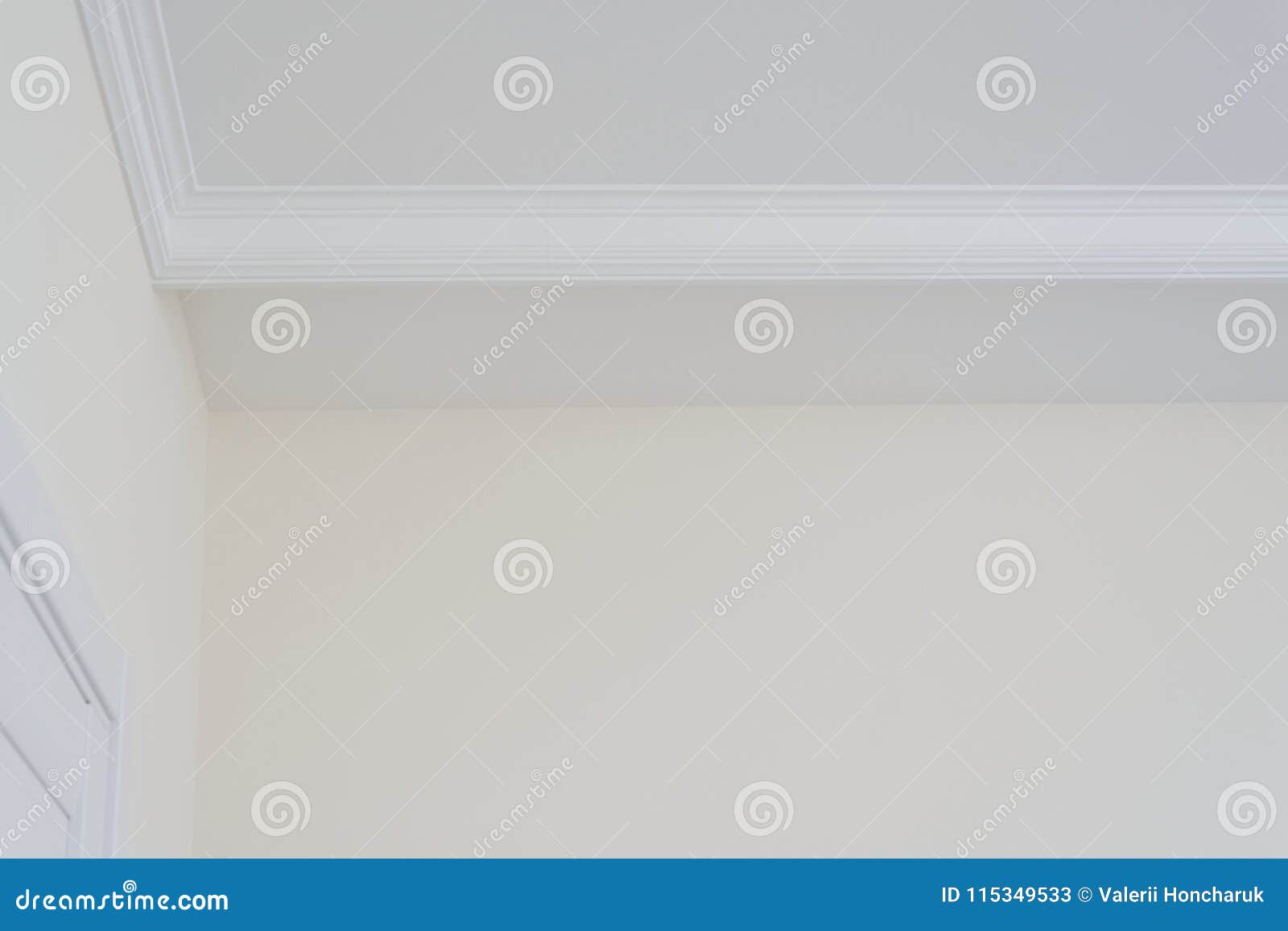 White Decorative Ceiling Molding Stock Image Image Of