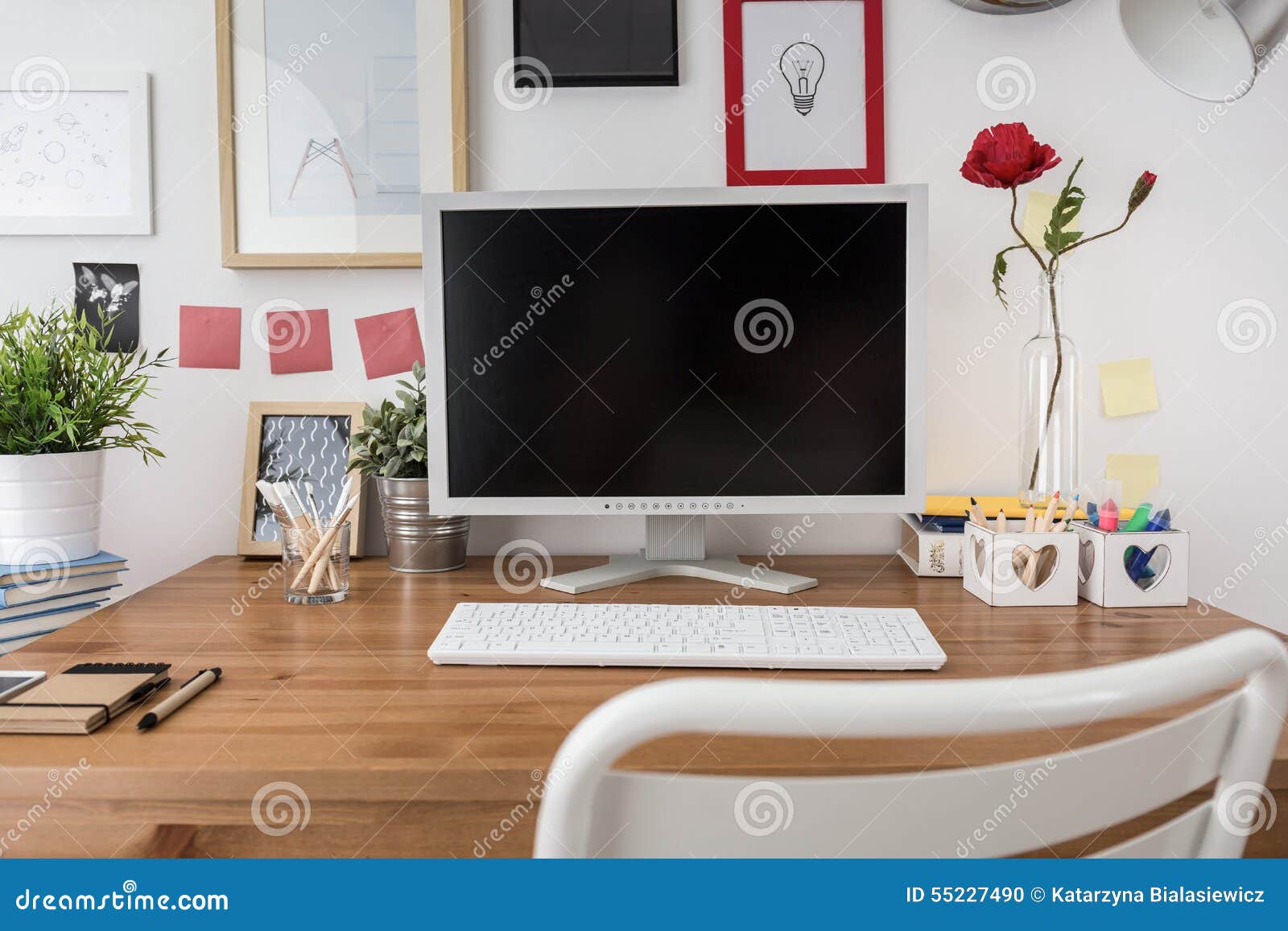 White desktop computer stock photo. Image of arranged 55227490