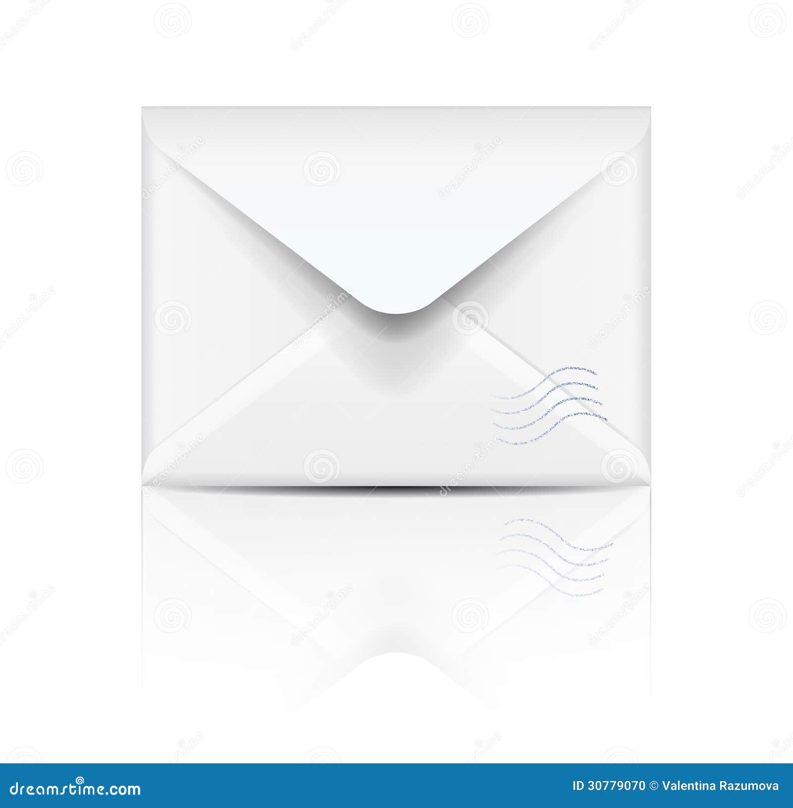 White detailed envelope. stock vector. Illustration of office - 30779070