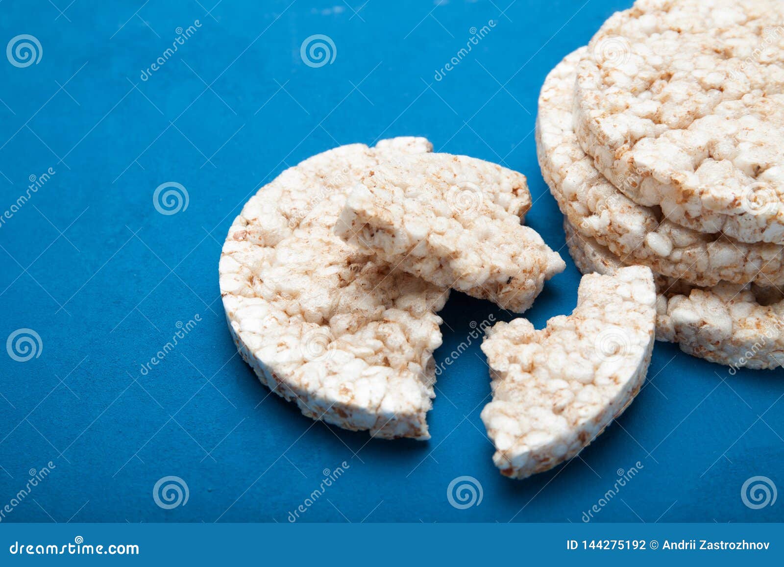 White Diet Rice Cracker, Close Up Stock Photo Image of natural