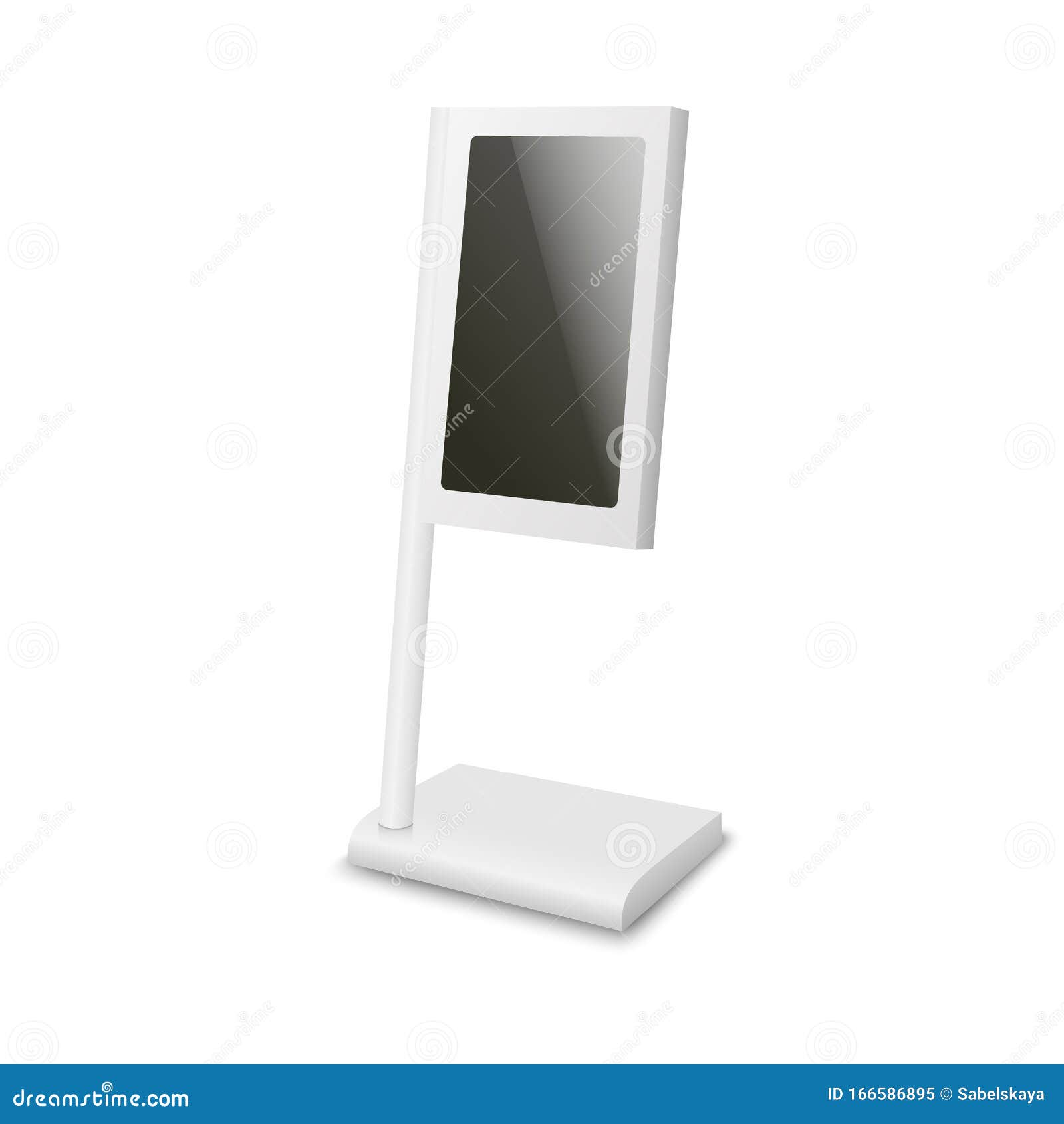Download White Digital Kiosk Display Mockup With Blank Screen Stock Vector - Illustration of mockup ...