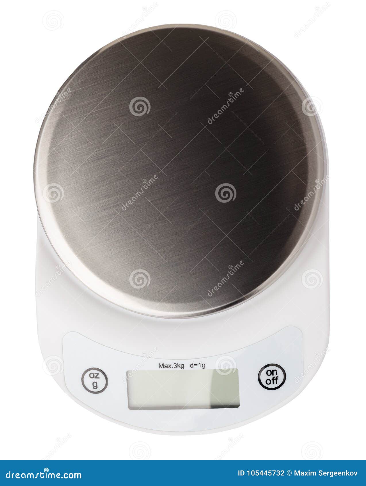 White Digital Kitchen Scale Isoloted on White Stock Photo Image of
