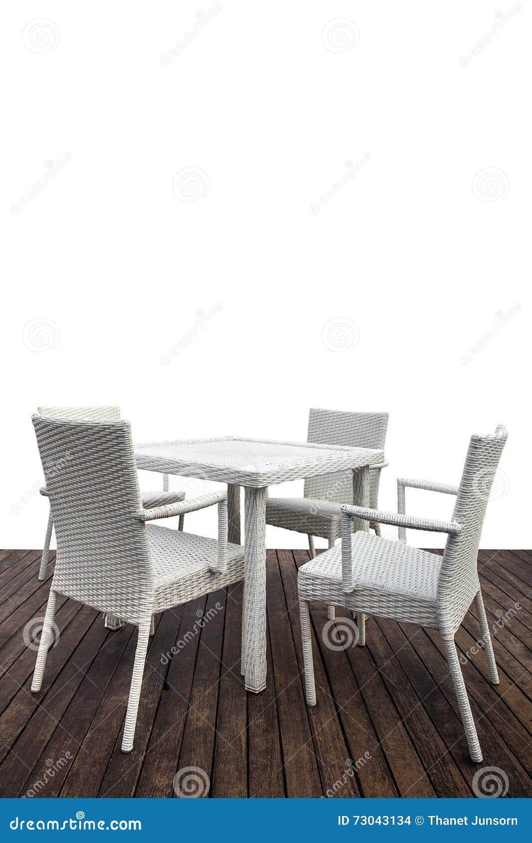 White Dining Table on Wooden Floor Background Stock Photo Image of