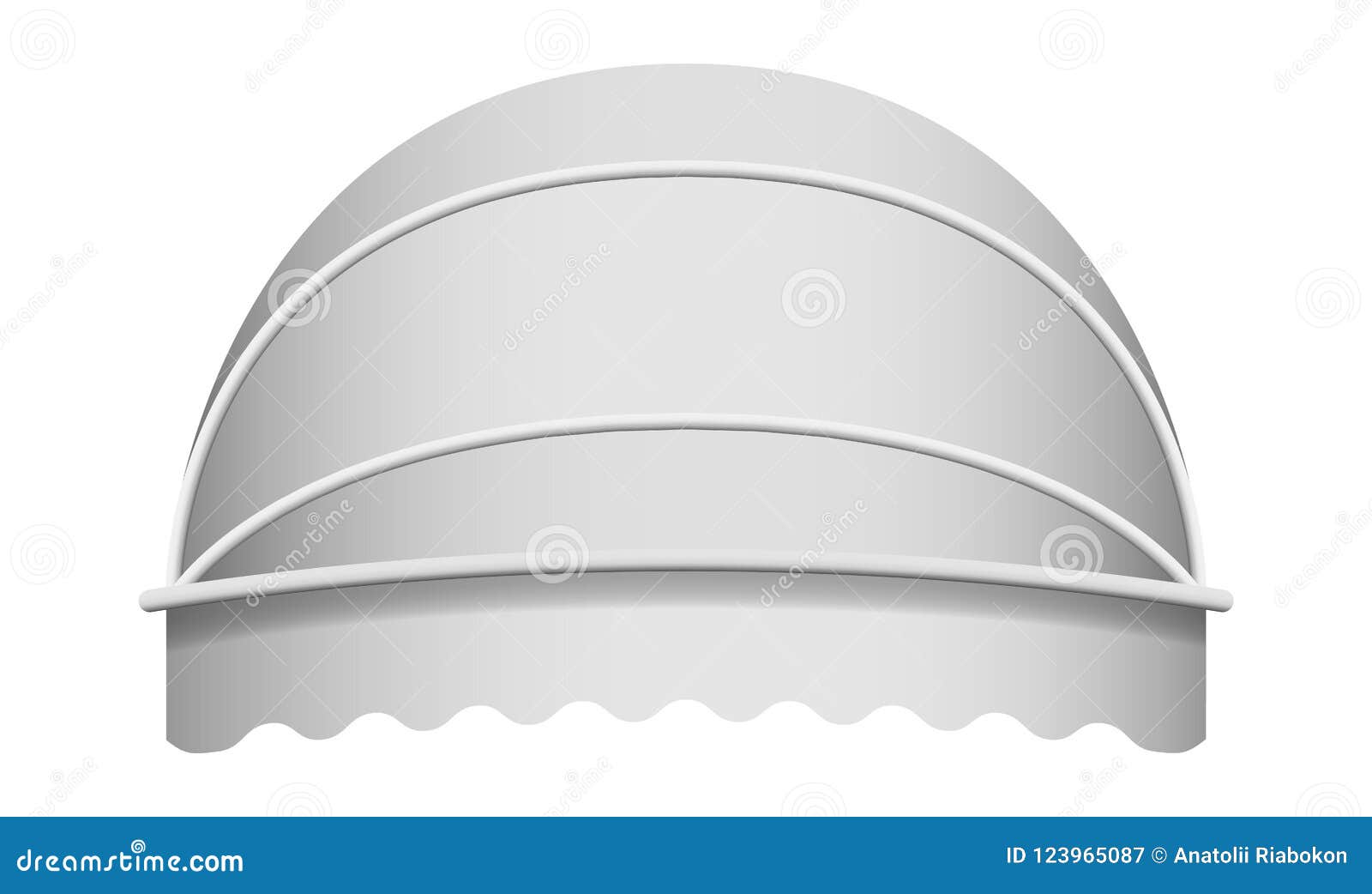 White Dome Awning Mockup, Realistic Style Stock ...