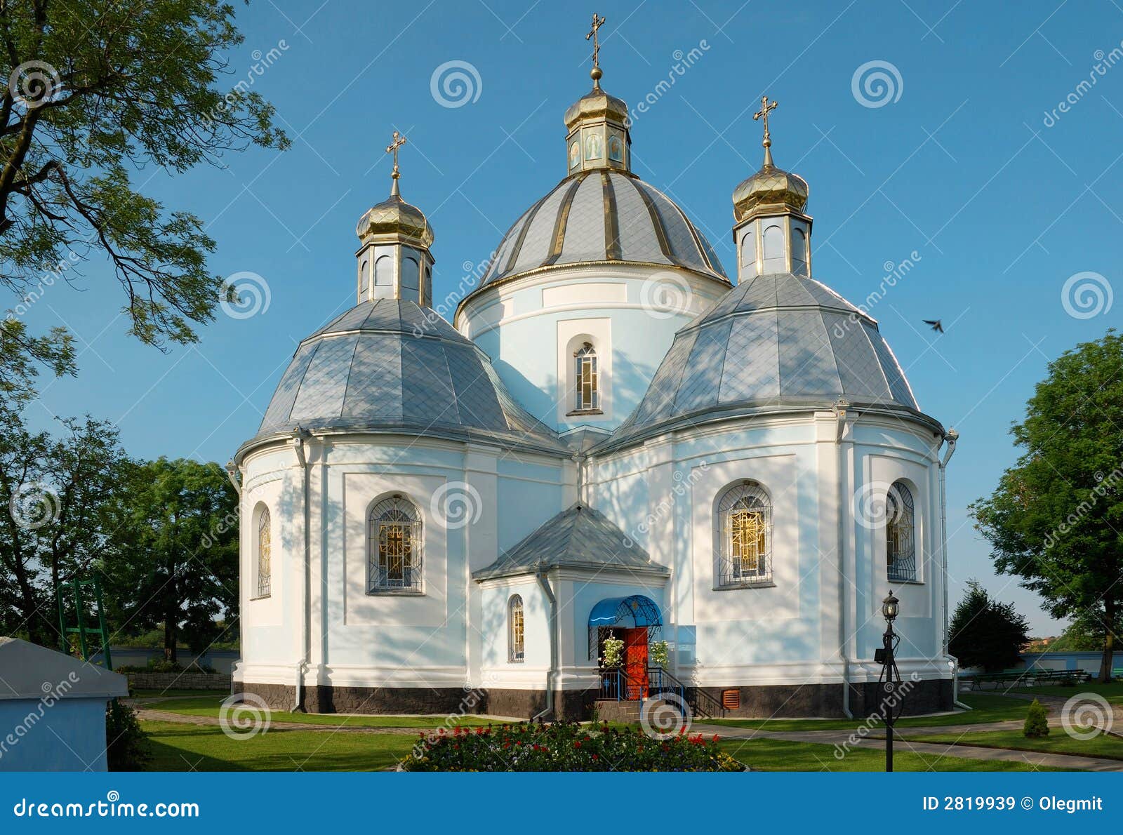 white domed church