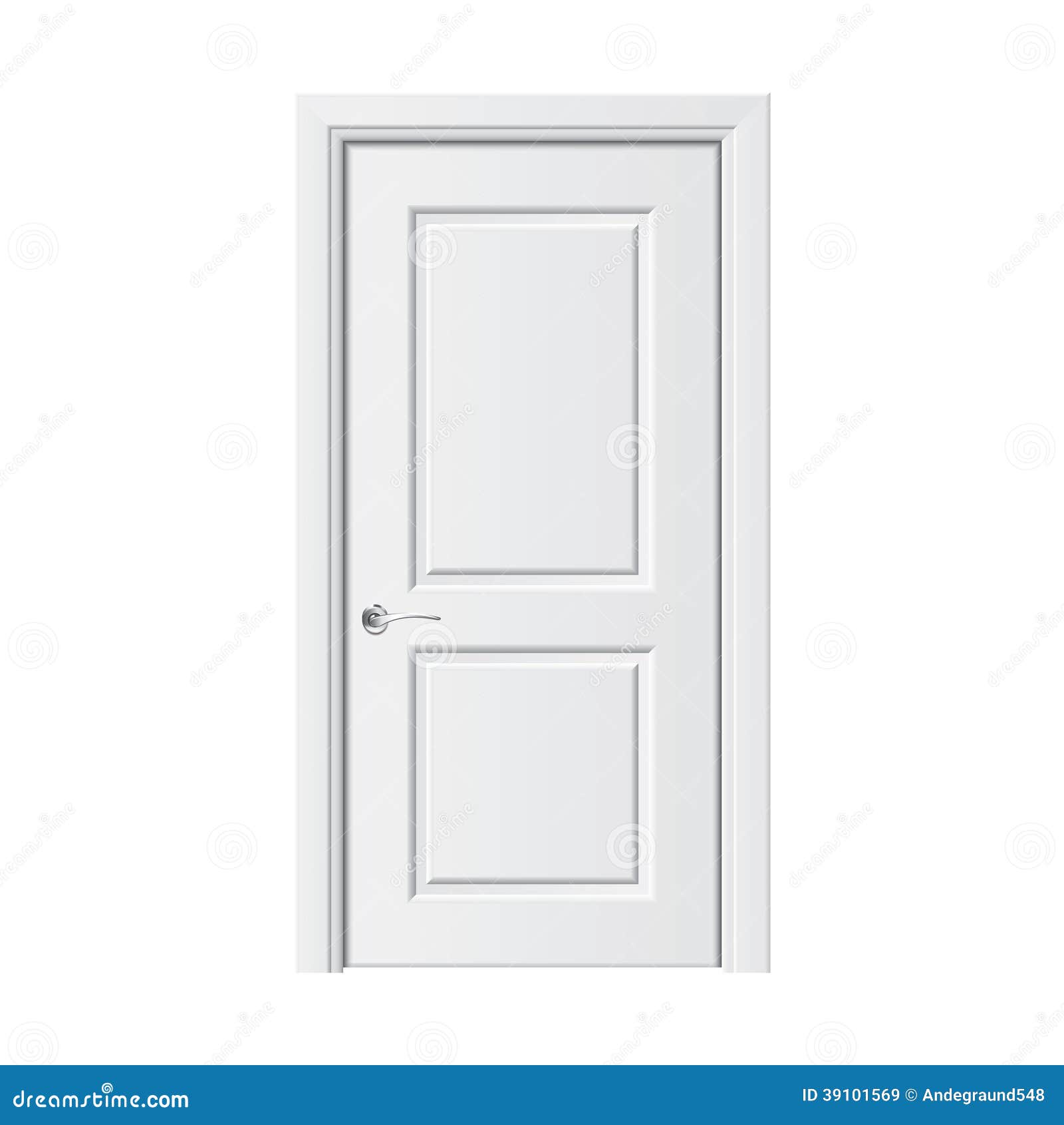 white door illustration isolated photo realistic 39101569