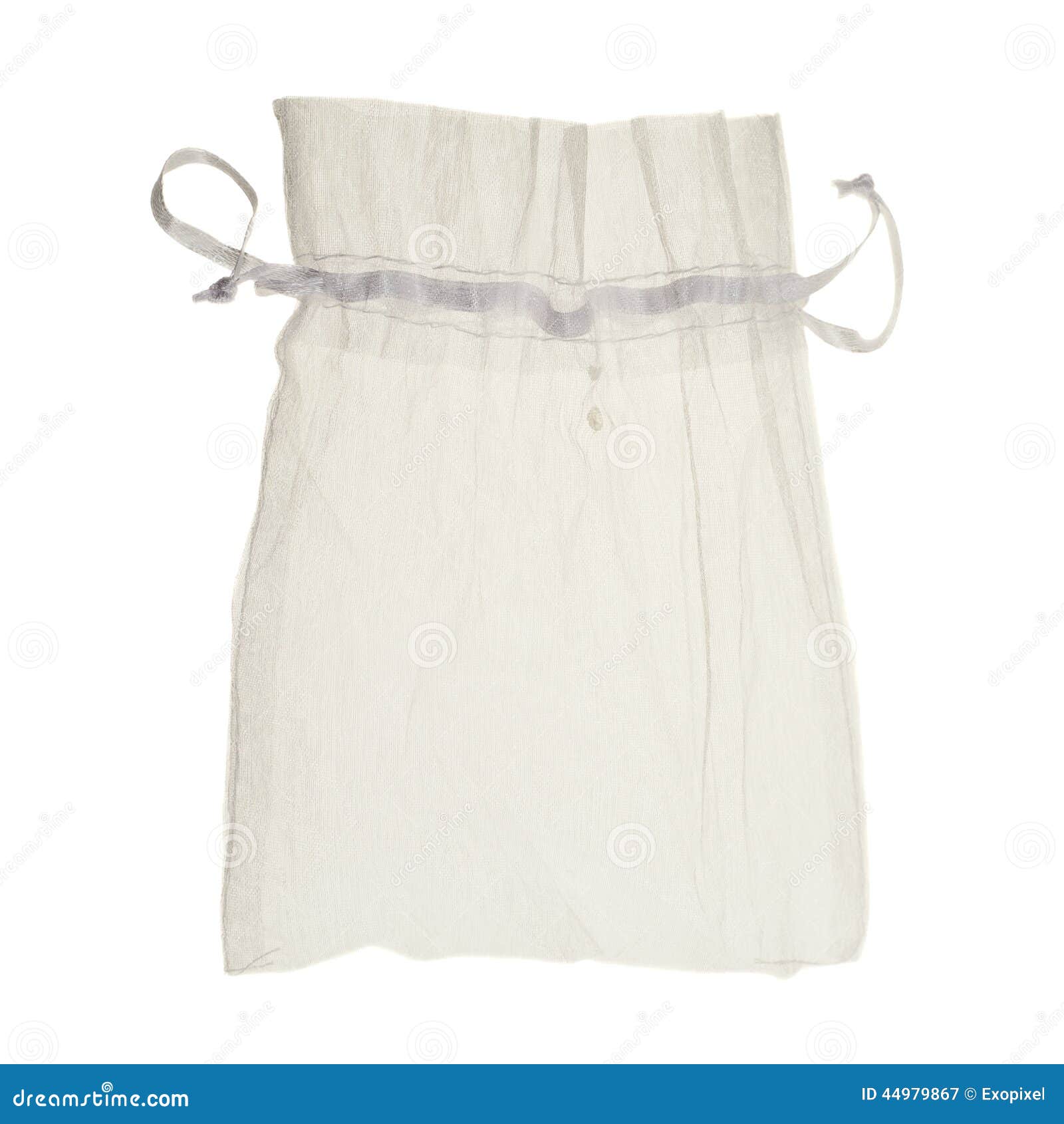 White Drawstring Bag Packaging Isolated Stock Image Image of color