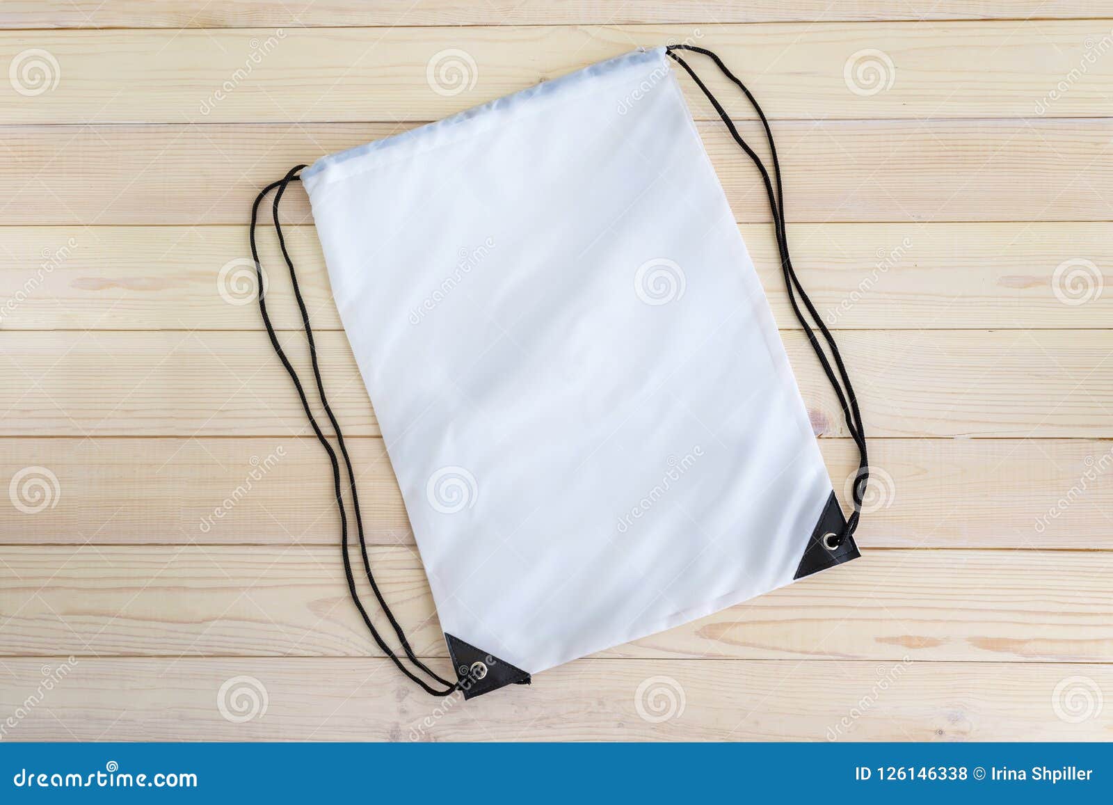 Download White Drawstring Pack Template, Mockup Of Bag For Sport ...