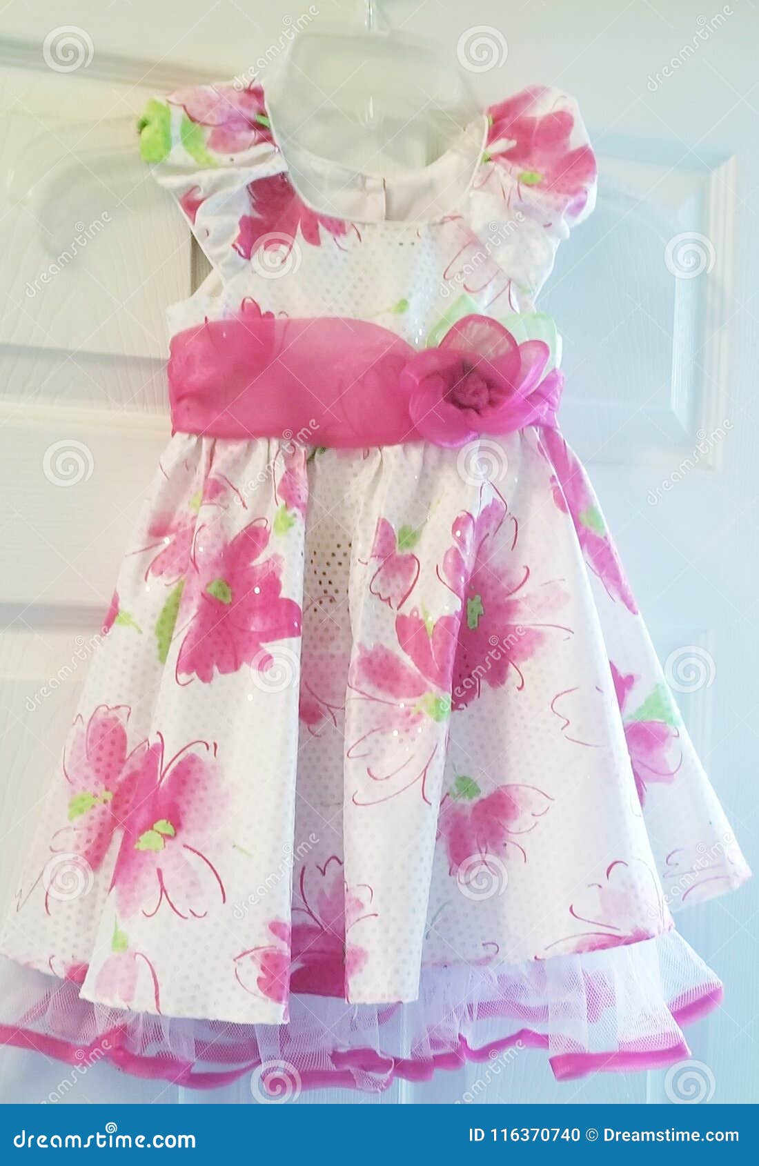 Pink Flowers Fancy Party Dress ...