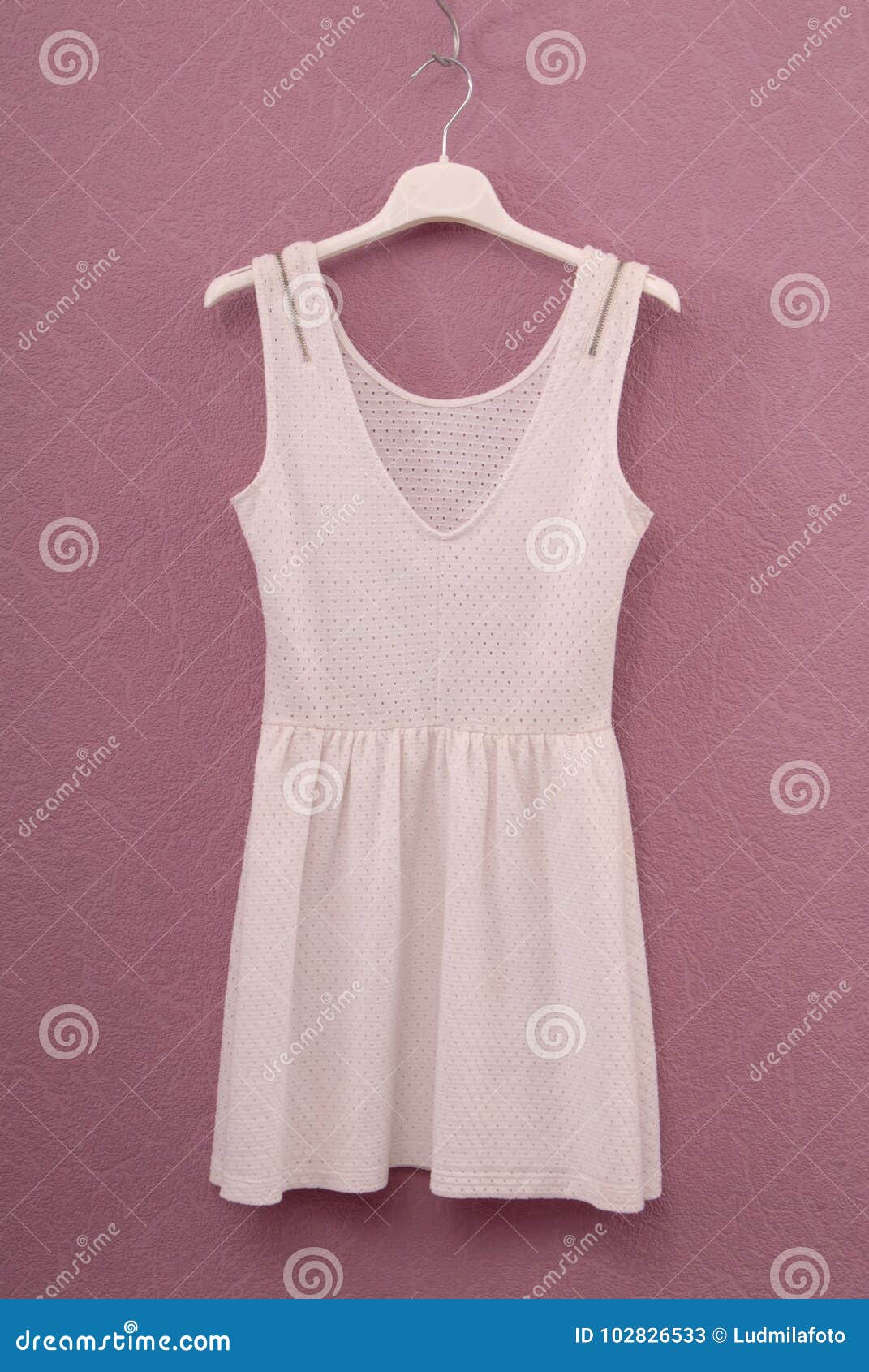 White Dress, Summery Frock, Cotton Gown, Stock Image - Image of colour ...