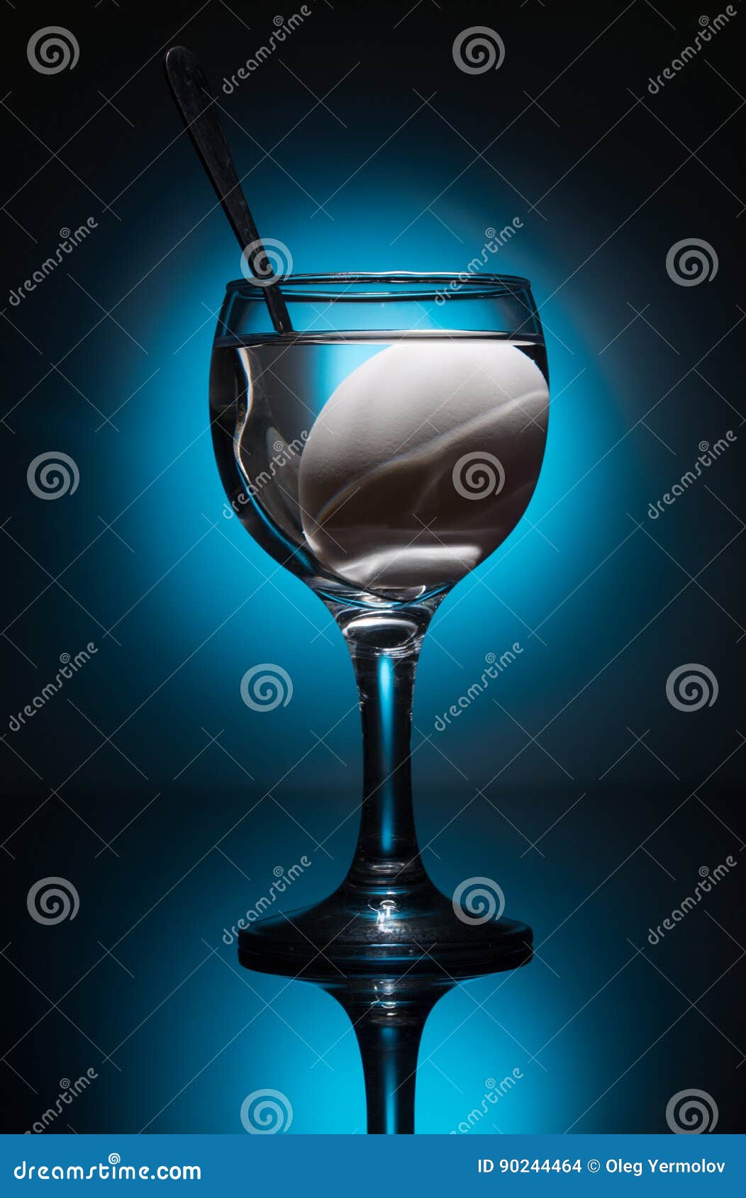 White Egg with Spoon in Wine Glass Stock Photo Image of snack