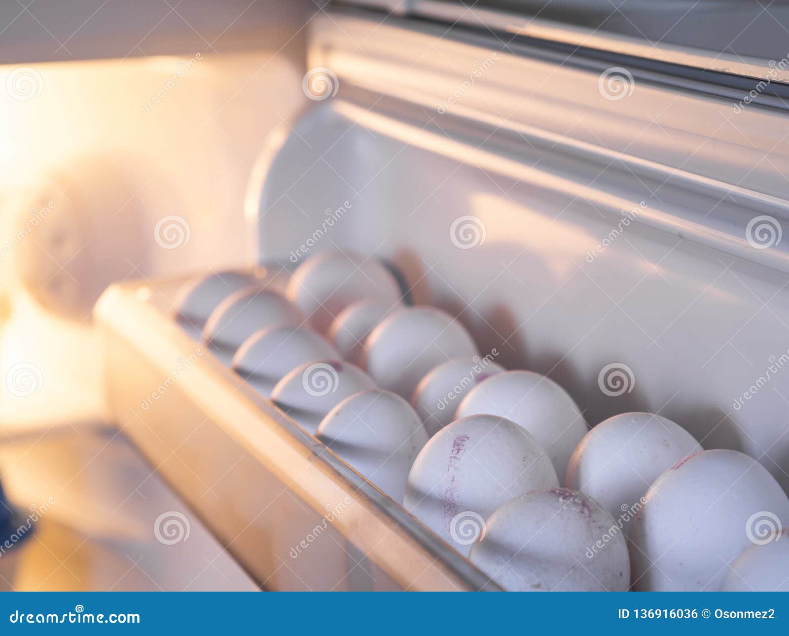 White Eggs Lined Up in the Refrigerator Stock Photo Image of easter, eating 136916036