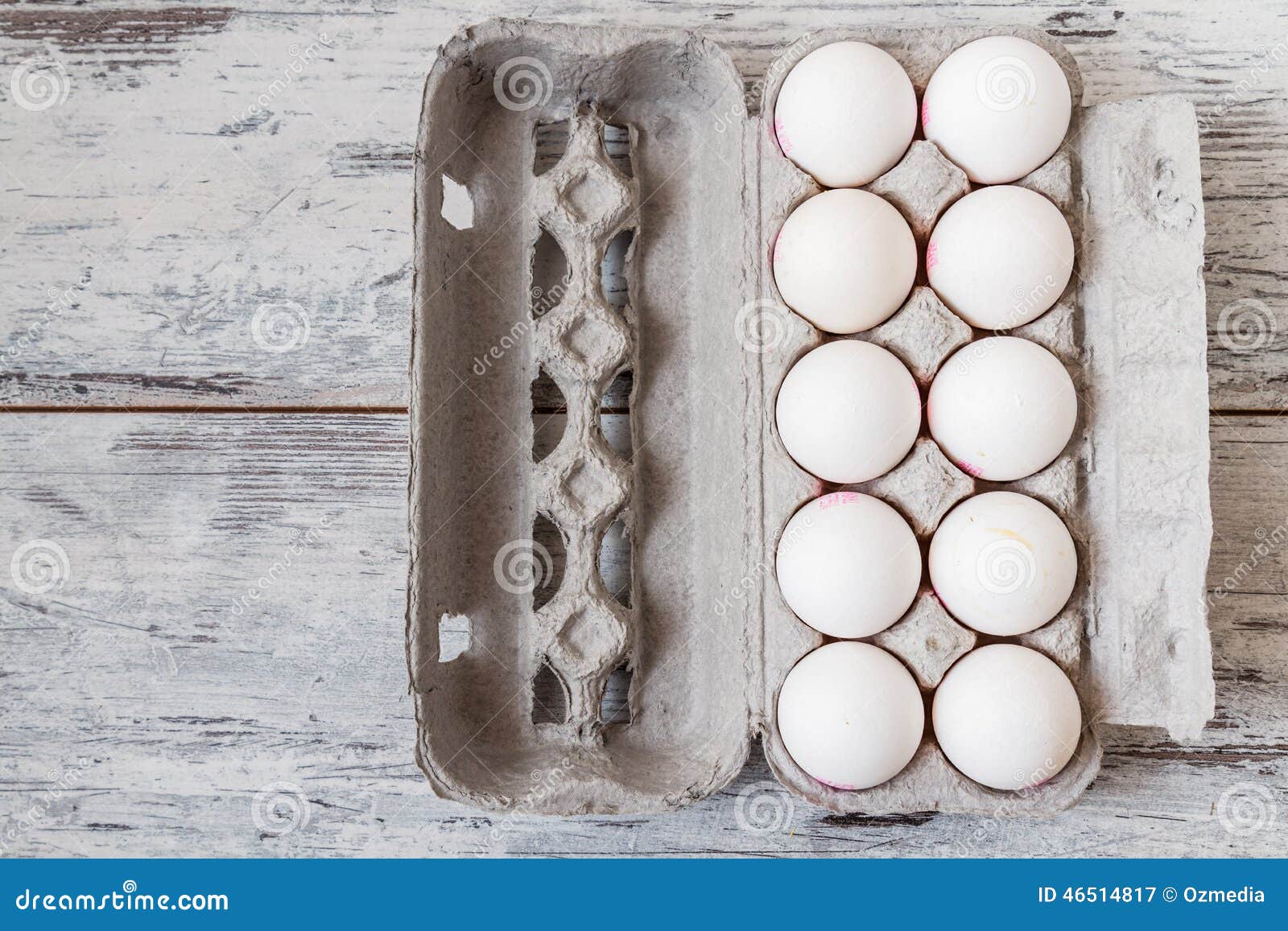 White Eggs in Modern Cardboard Packing Stock Image Image of container