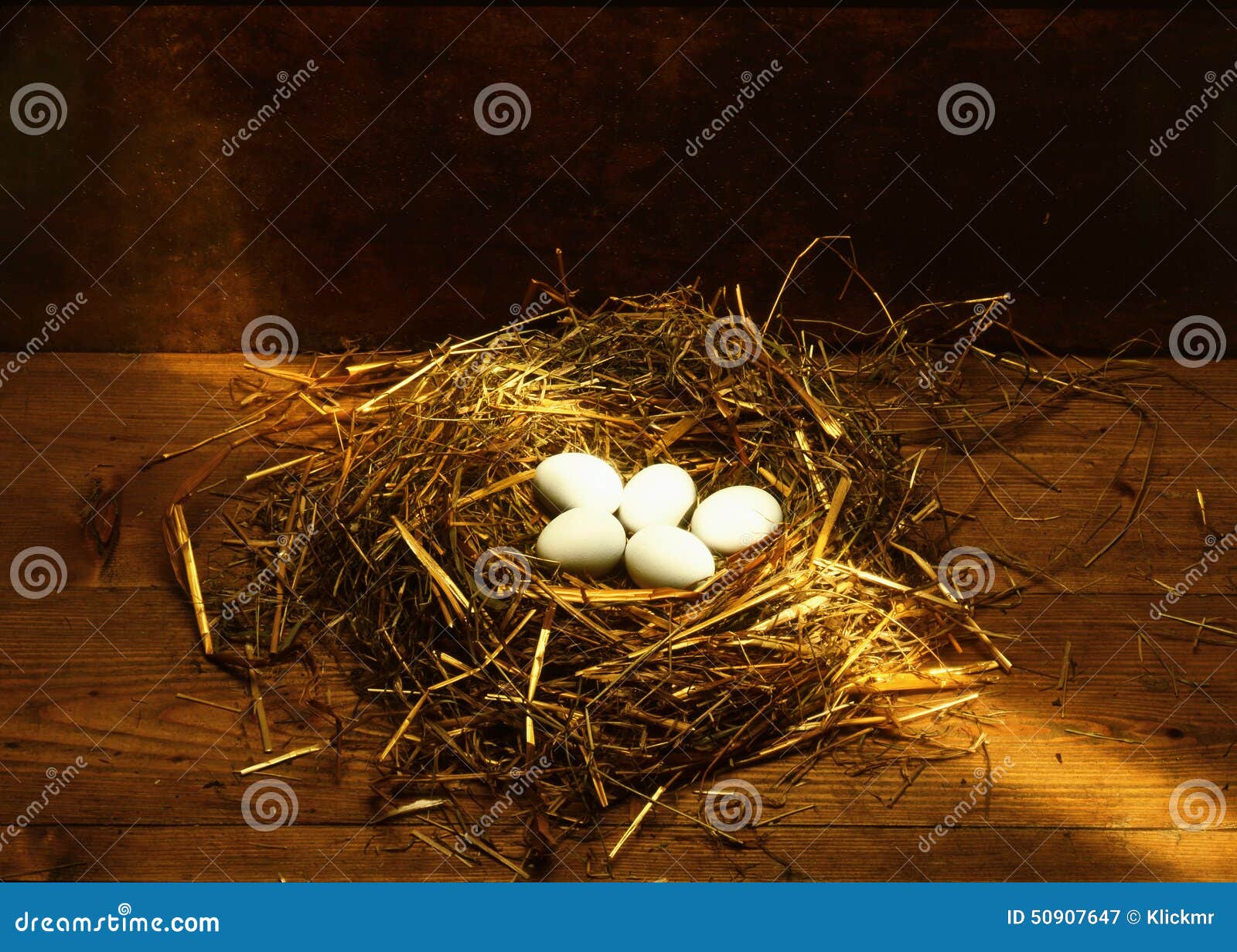 White eggs in nest stock image. Image of food, wooden 50907647