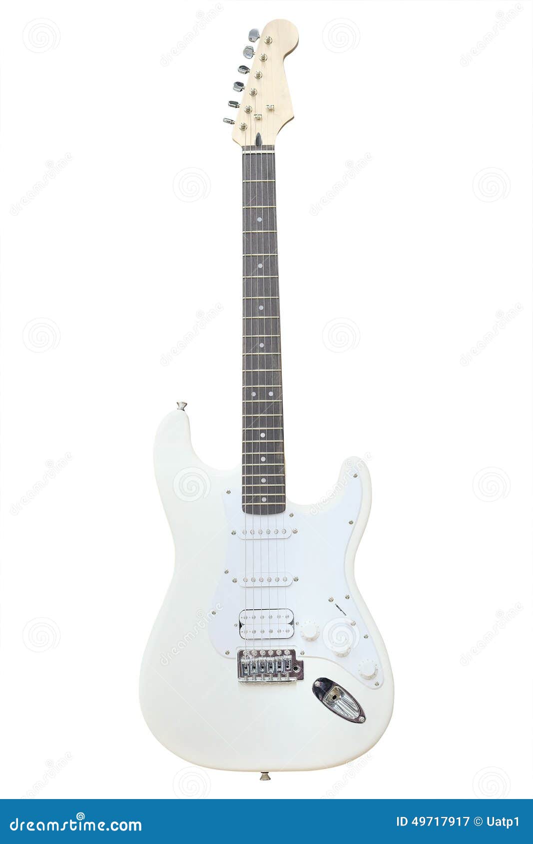 White electric guitar stock image. Image of electric 49717917
