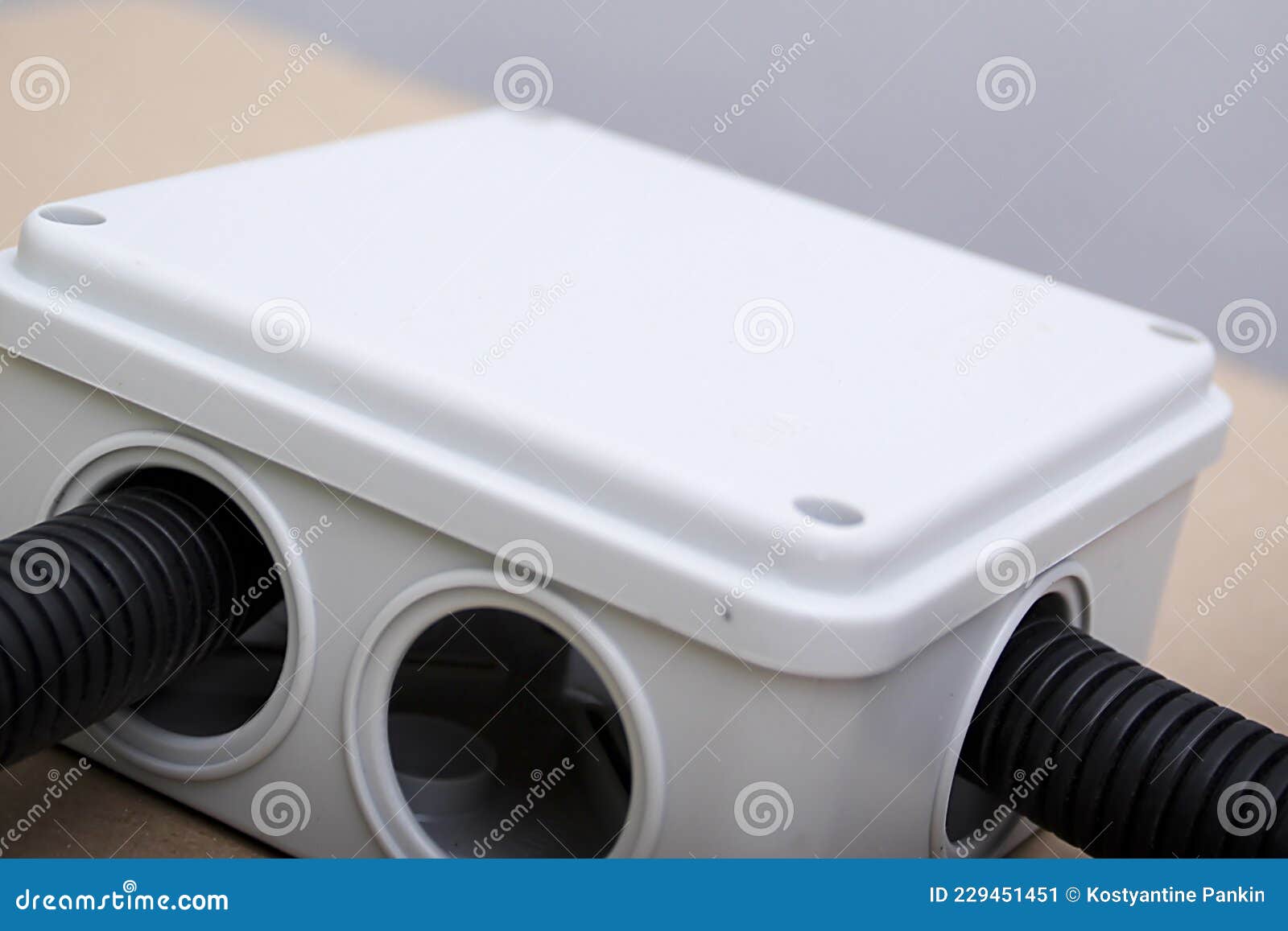 White Electrical Junction Box Stock Image Image of isolated, junction