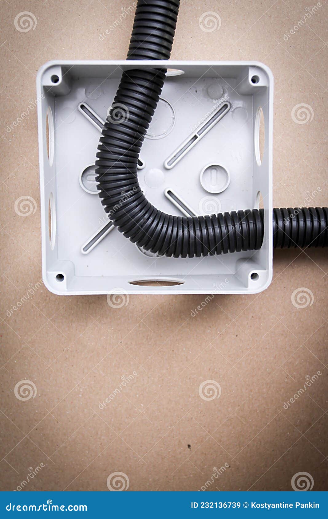 White Electrical Junction Box Stock Image Image of junction, isolated