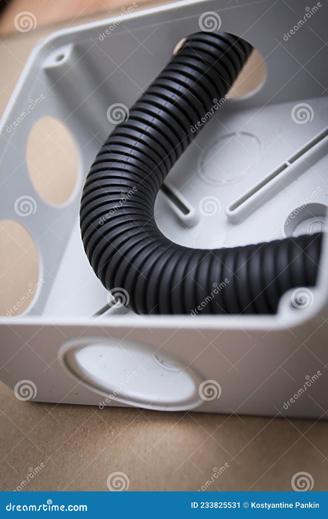 White Electrical Junction Box Stock Image Image of wires, power