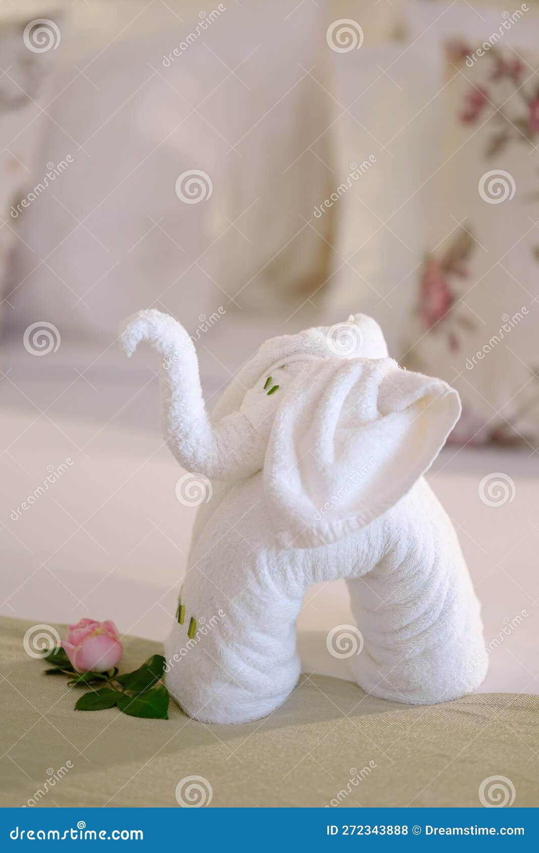 White elephant towel Clean stock photo. Image of room 272343888