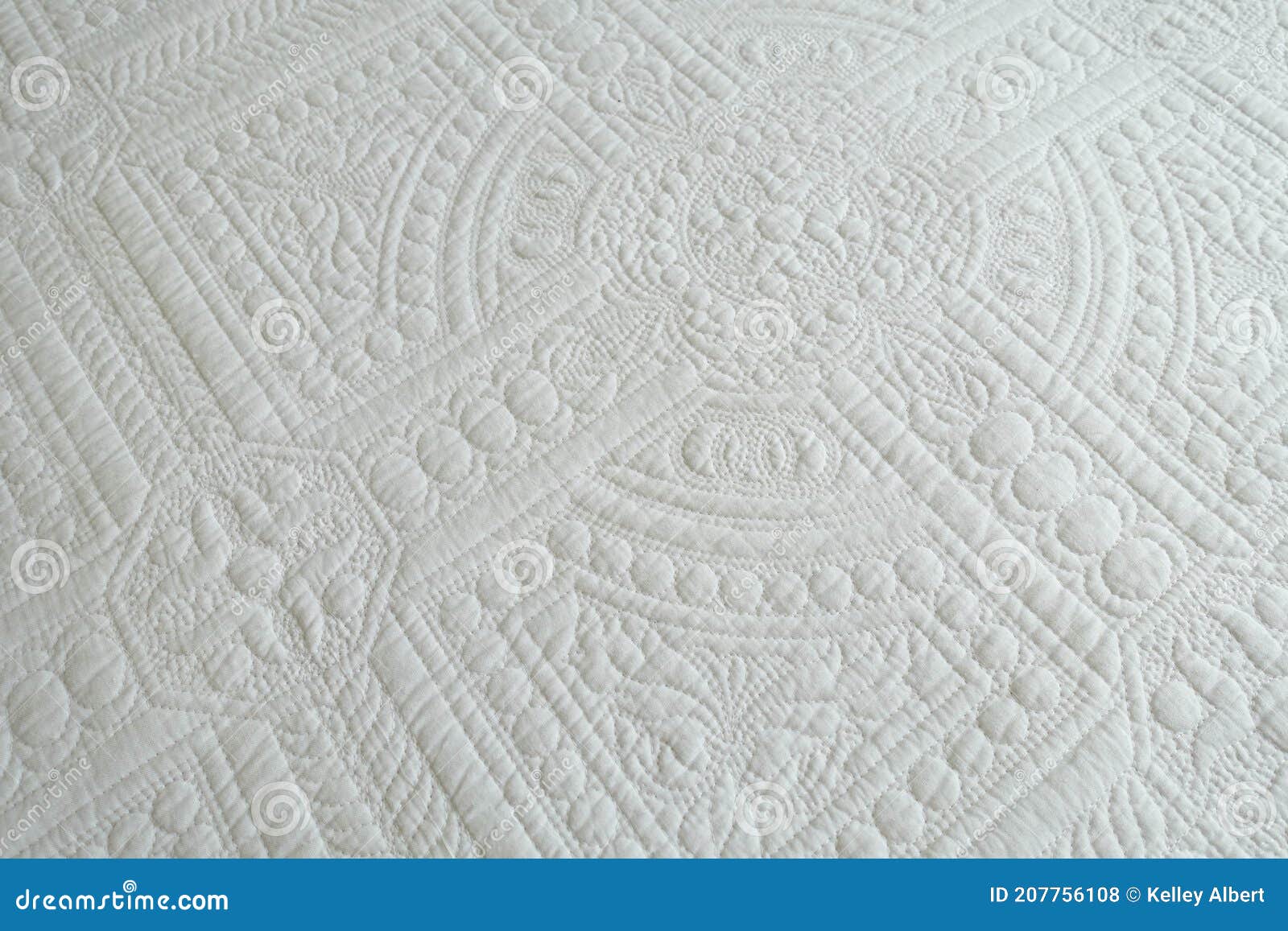 White Quilted Cover Design Background Stock Photo - Image of quilt
