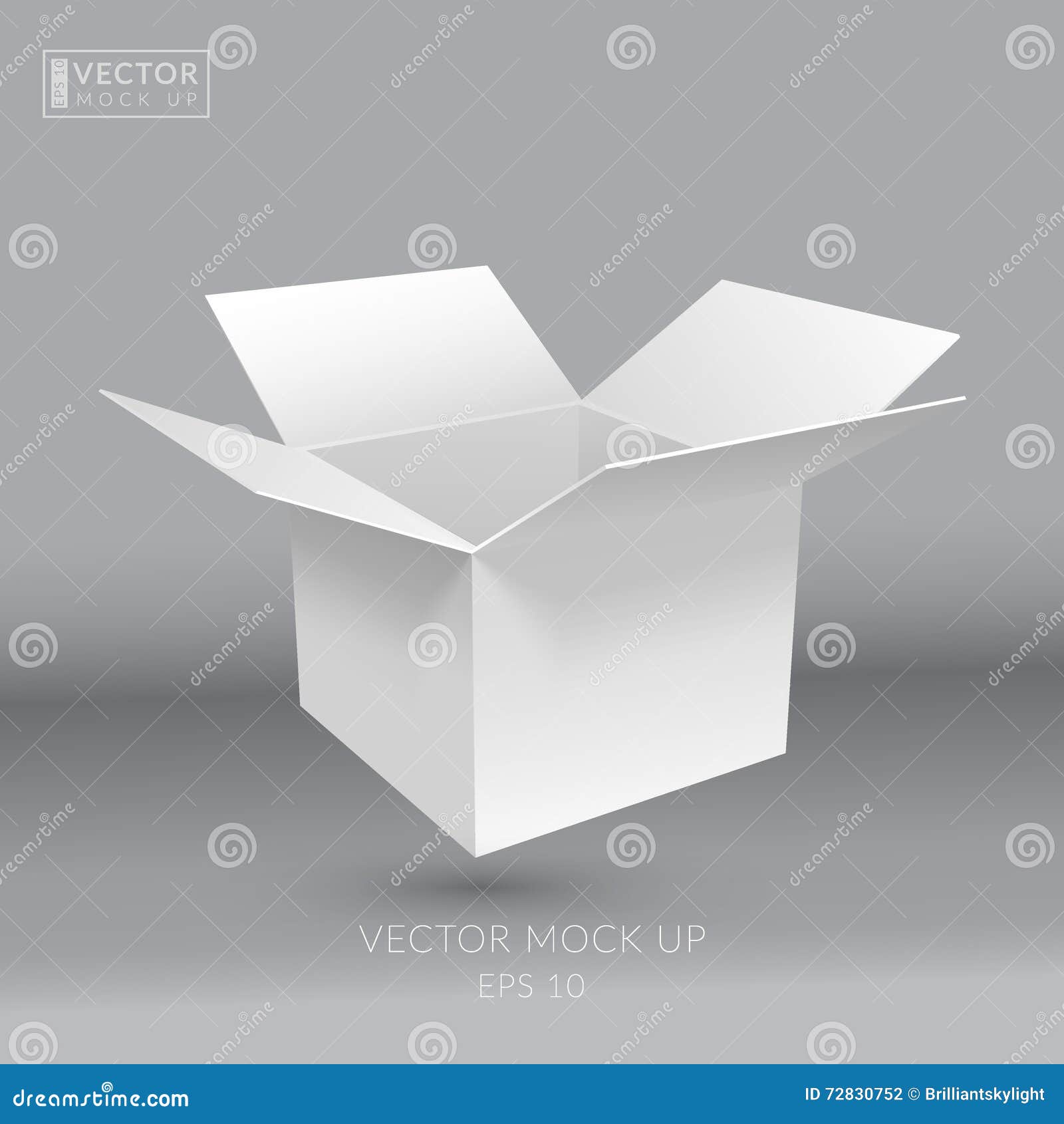 Download White Empty Box. Vector Mock Up Stock Vector ...