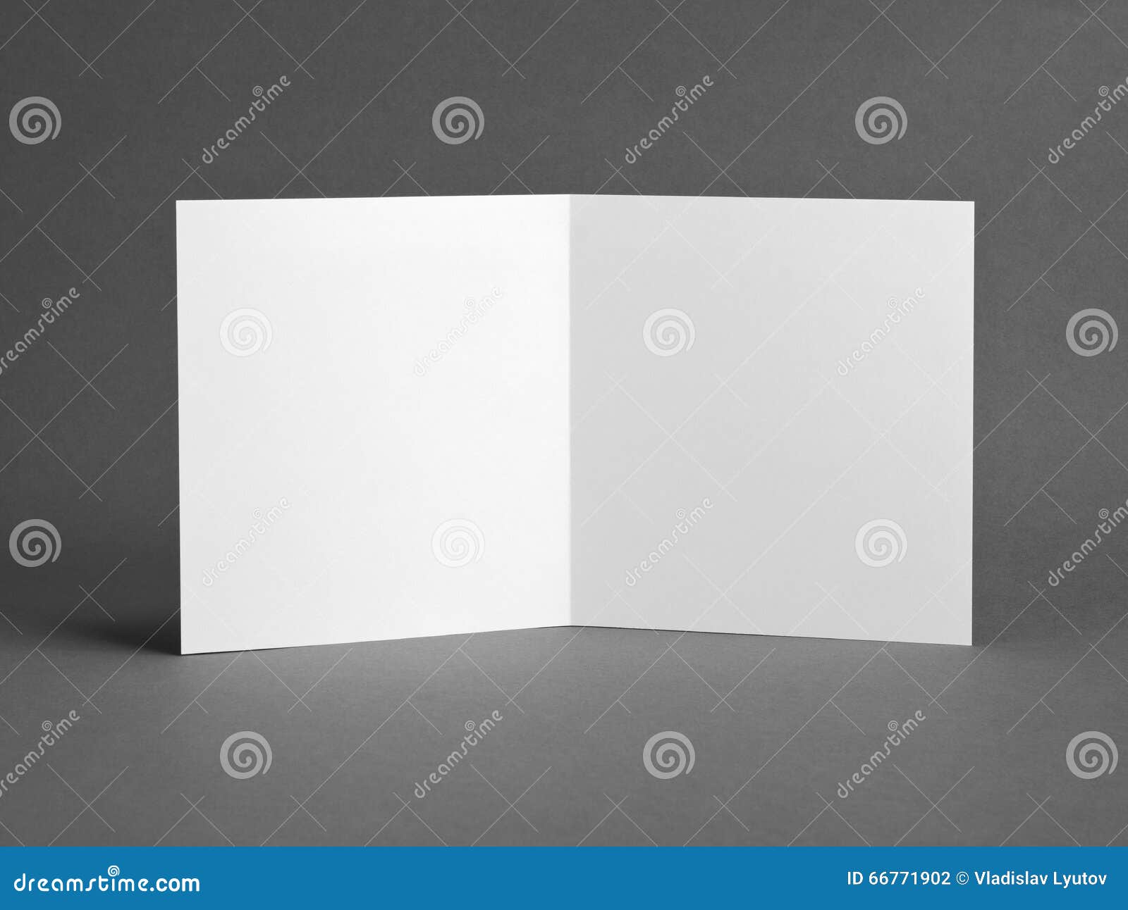White Empty Card on Grey To Replace Your Design. Stock Photo Image of