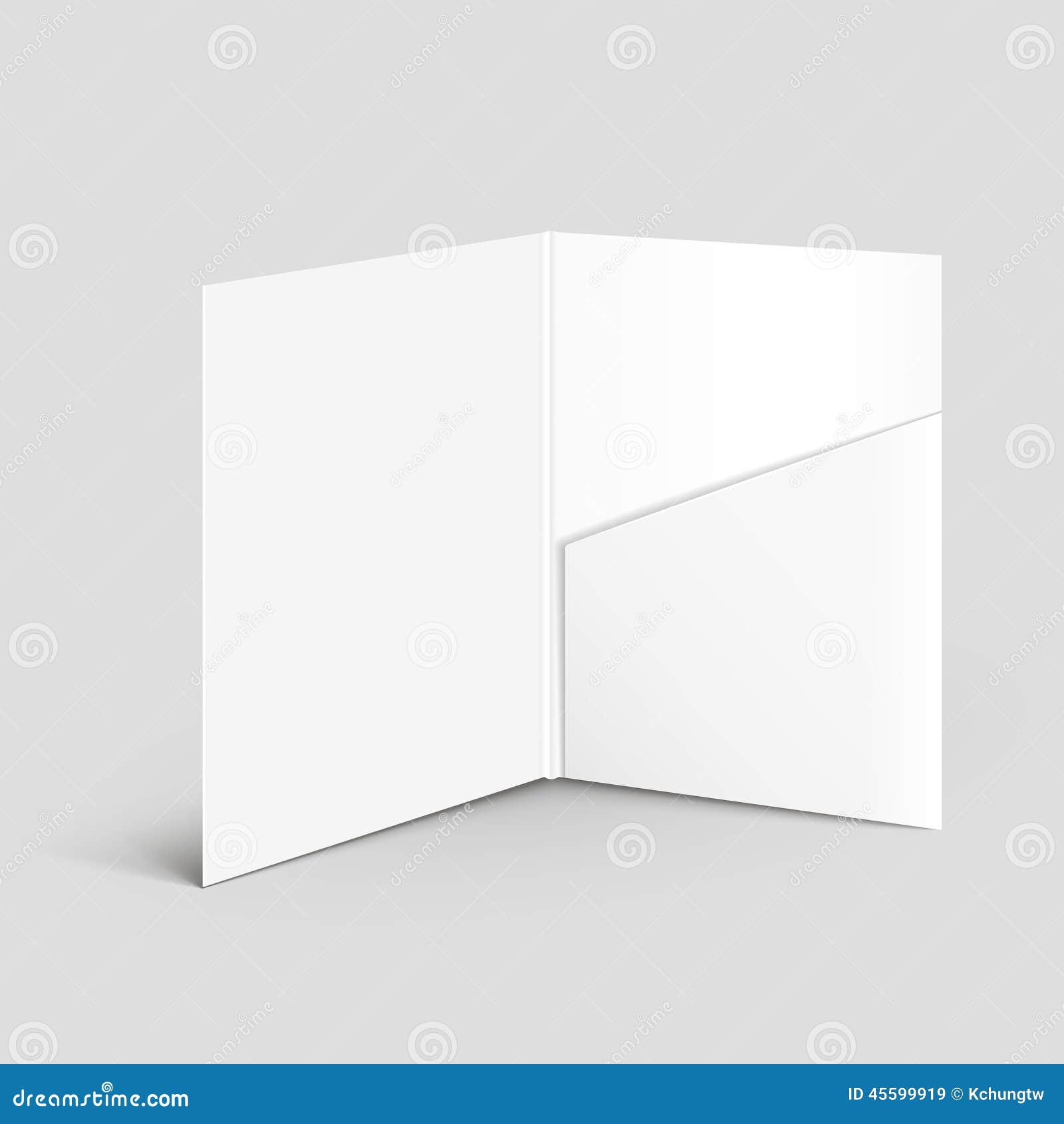 White Empty Open Folder Template Stock Vector - Illustration of paper ...