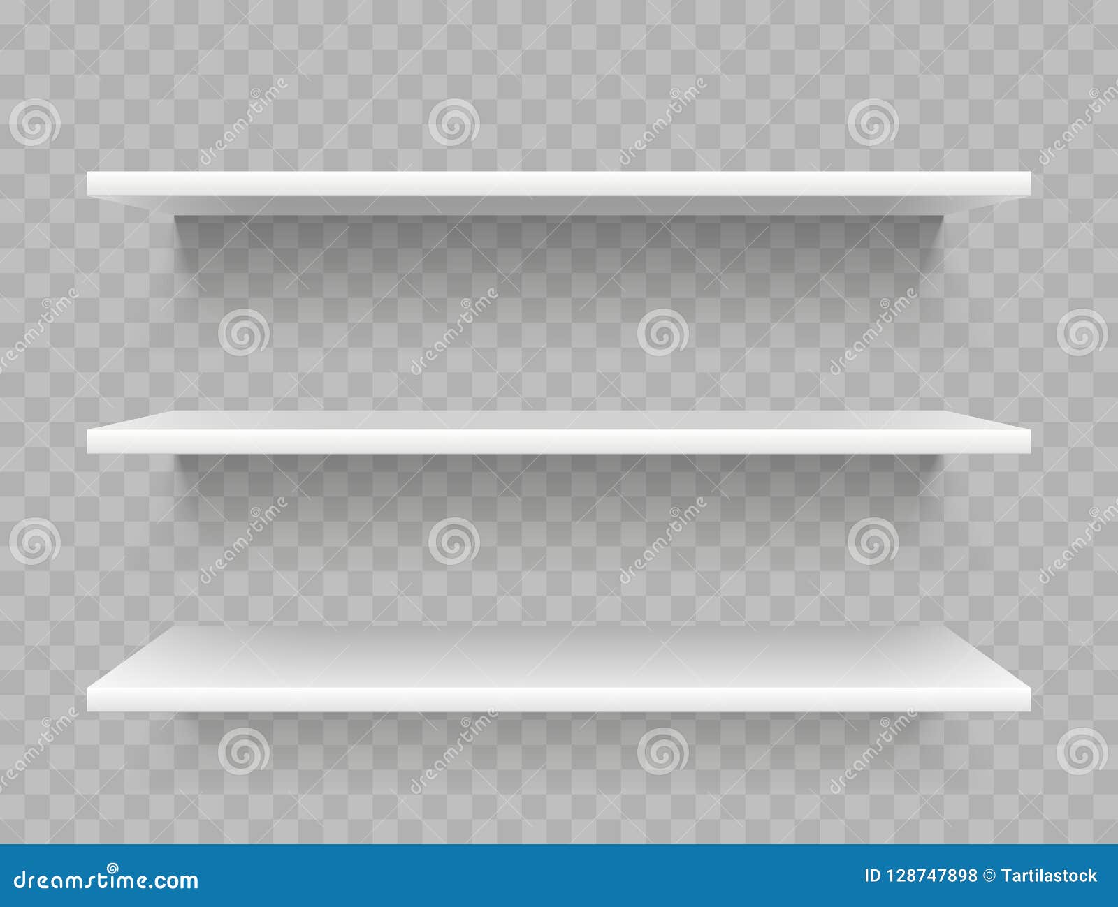 Download White Empty Product Shelves Supermarket Display Promotional Store Shelf Vector Template Stock Vector Illustration Of Market Advertising 128747898