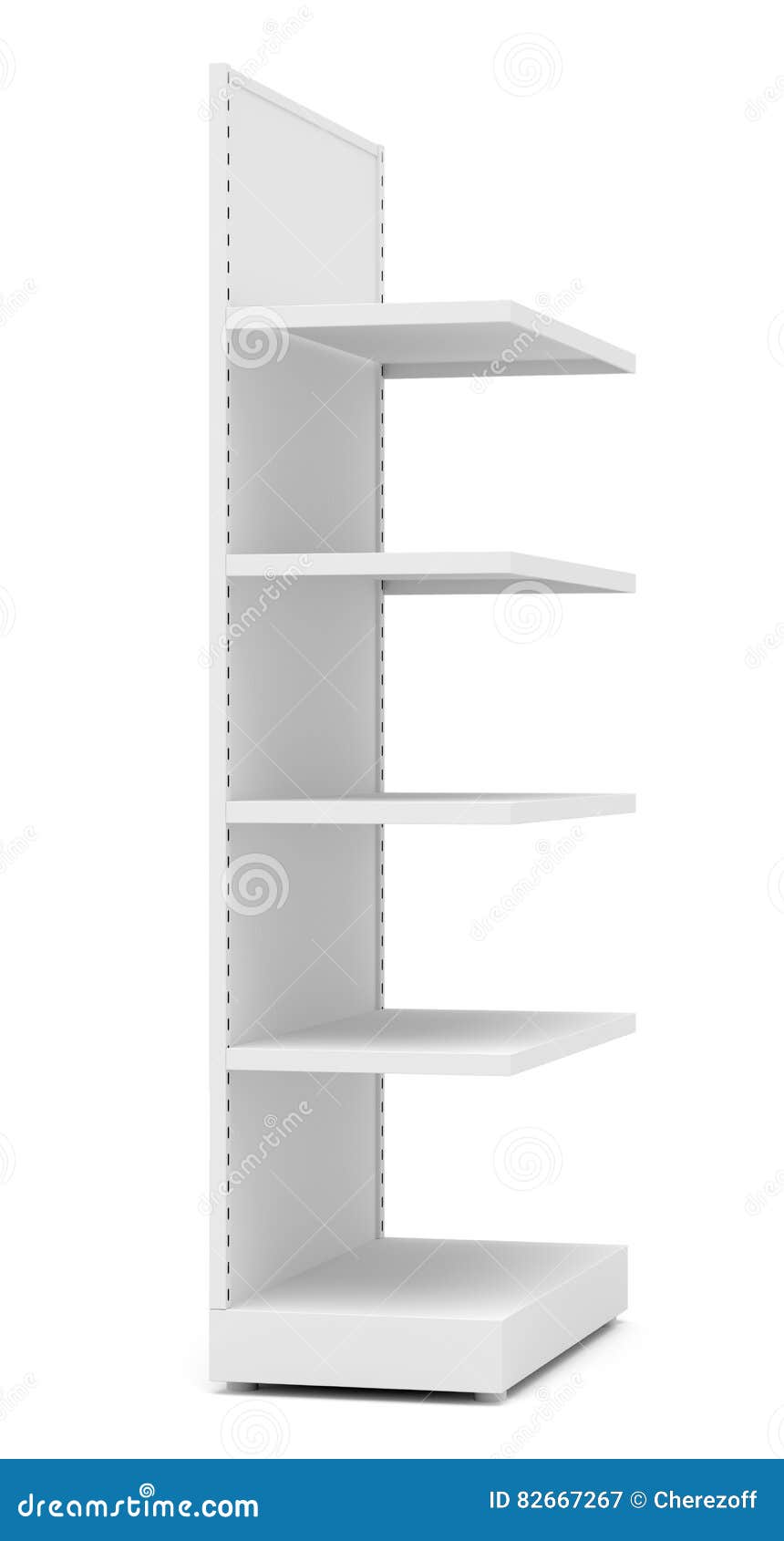 White Empty Retail Shelves stock illustration. Illustration of market
